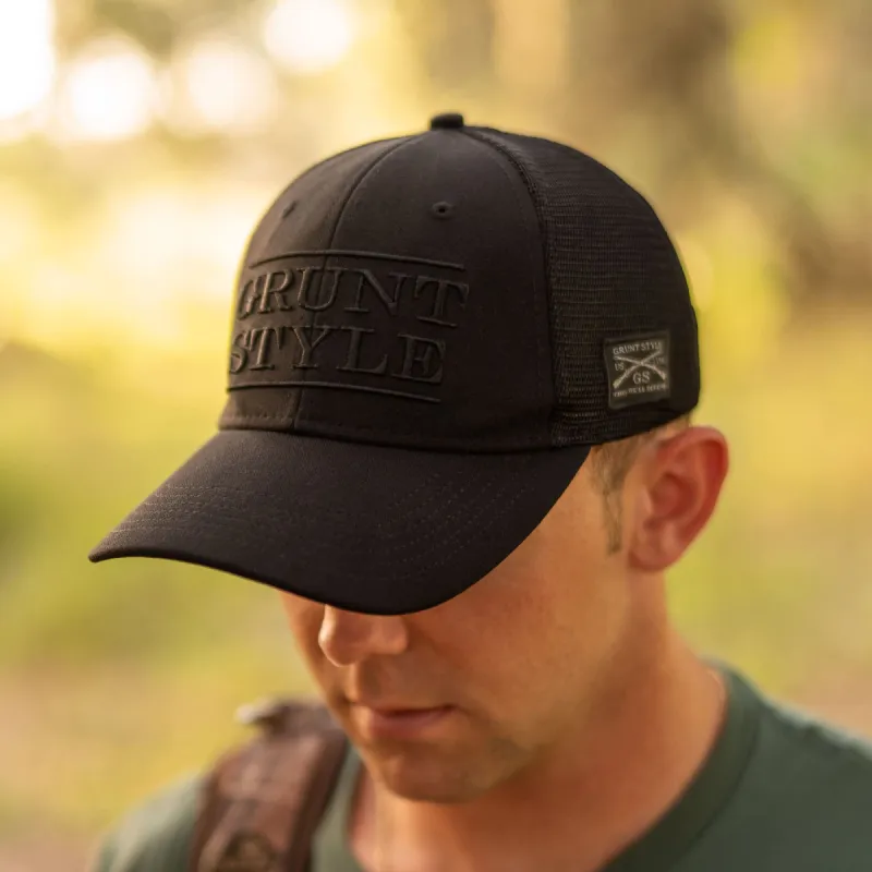 Grunt Style Stacked Logo - Black Hat sold by Grunt Style