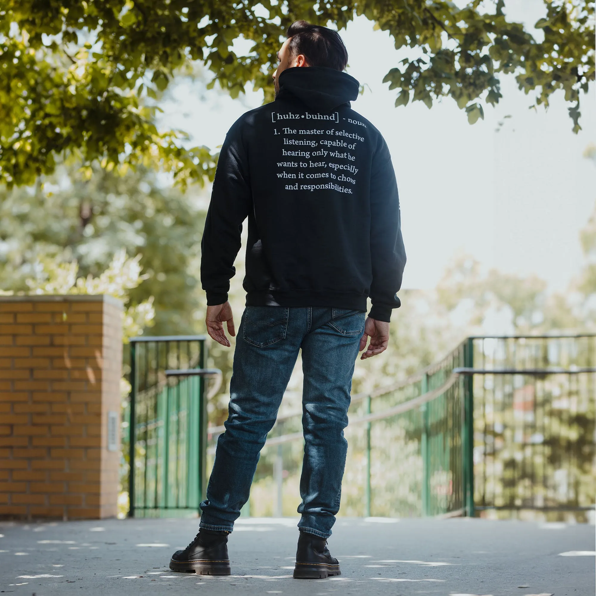 Husband Defined Hoodie - Black sold by Grunt Style product image thumbnail 5