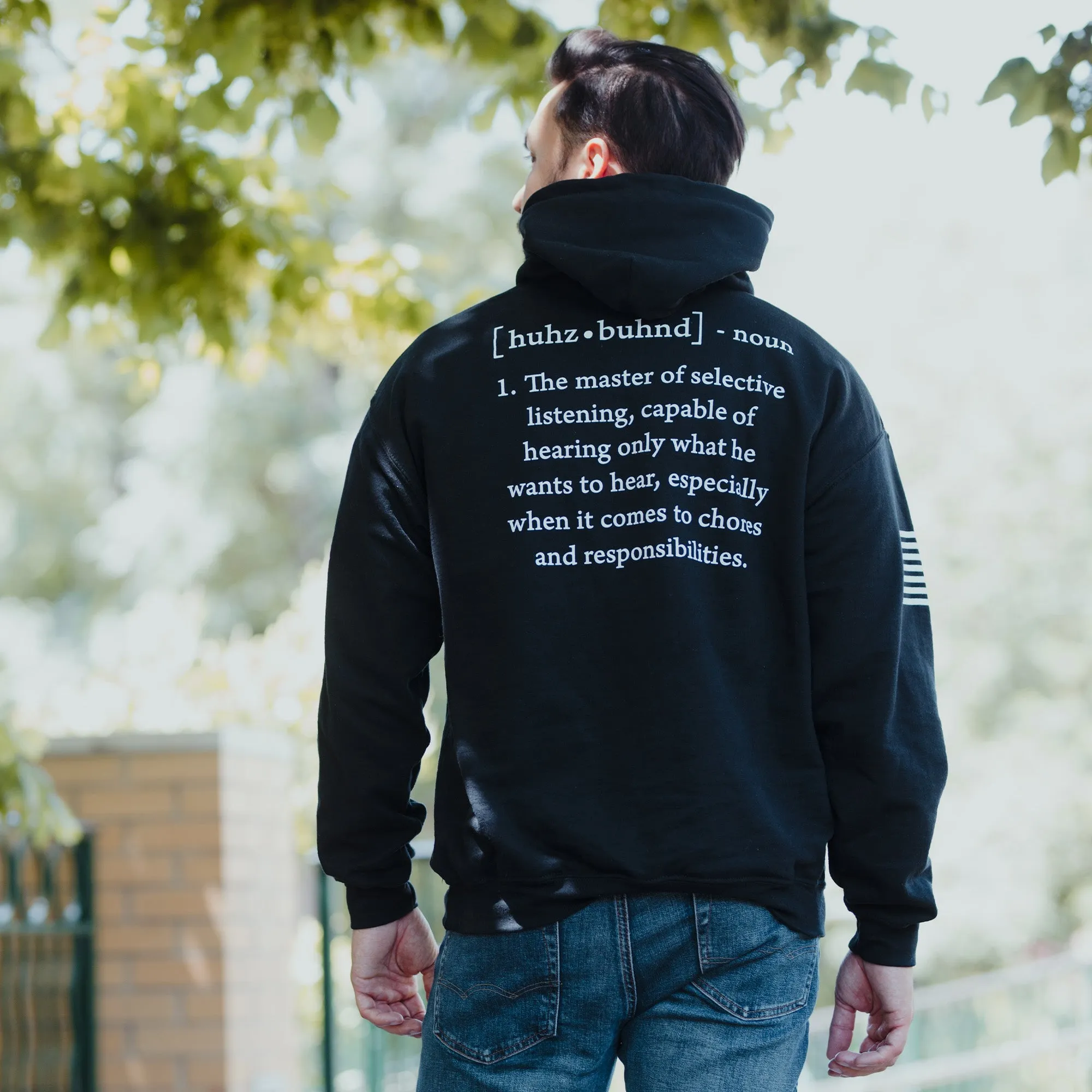 Husband Defined Hoodie - Black sold by Grunt Style product image thumbnail 3