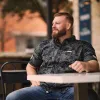 Men's Garage Button Down - Black Death Flower sold by Grunt Style