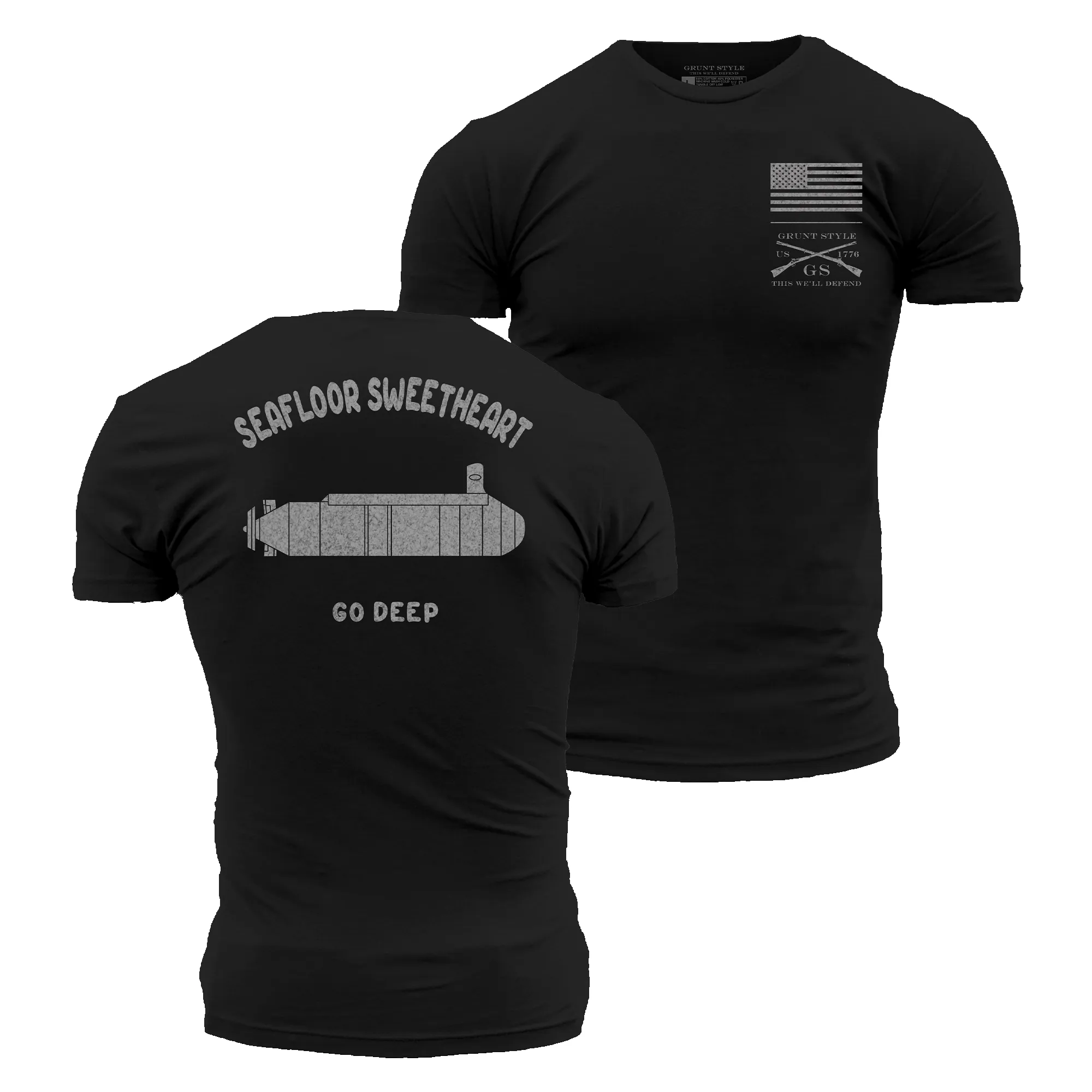Seafloor Sweetheart T-Shirt - Black sold by Grunt Style product image thumbnail 5