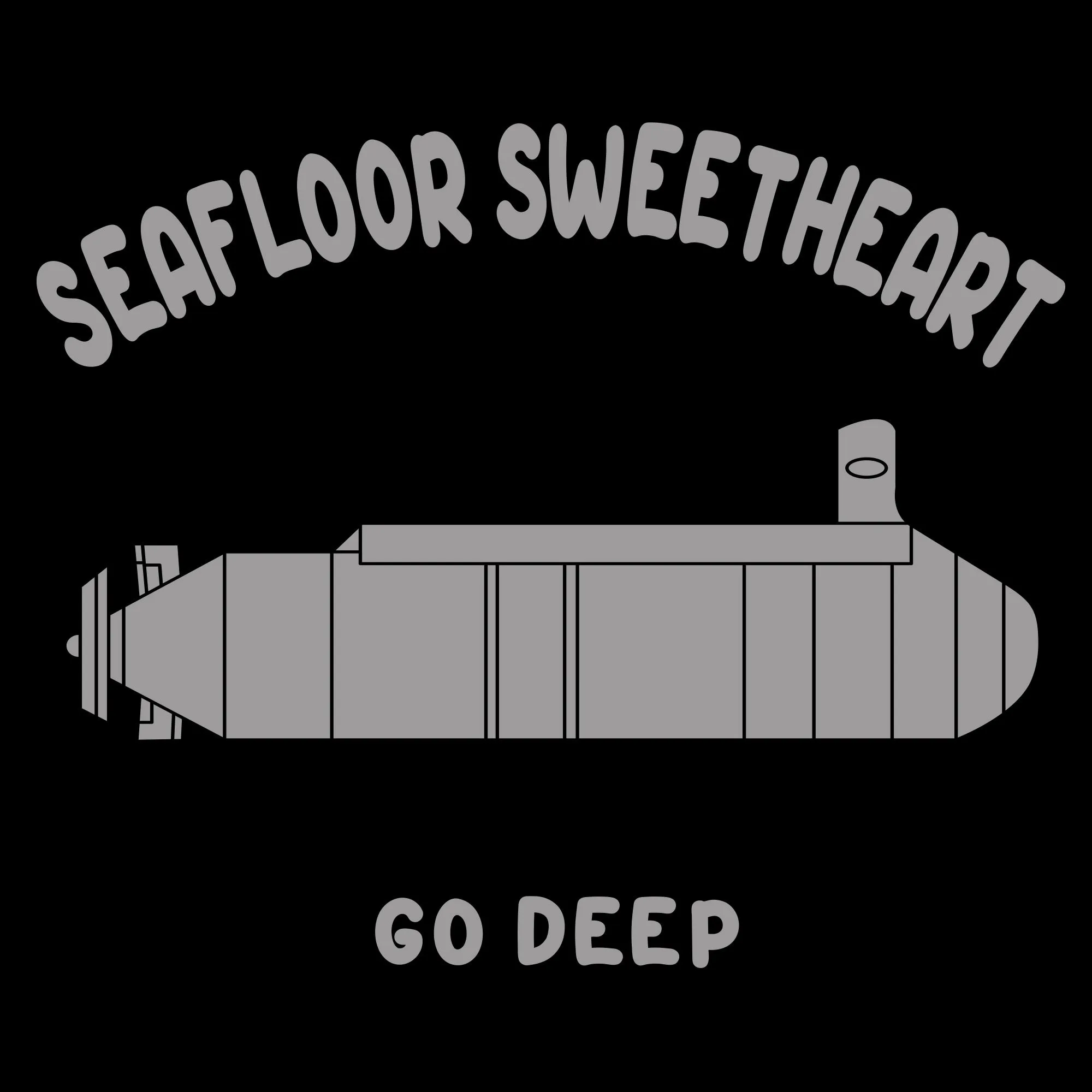 Seafloor Sweetheart T-Shirt - Black sold by Grunt Style product image thumbnail 2