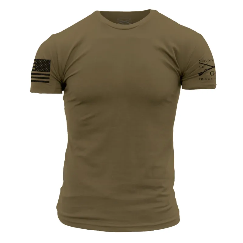 Basic Crew T-Shirt - Military Green sold by Grunt Style