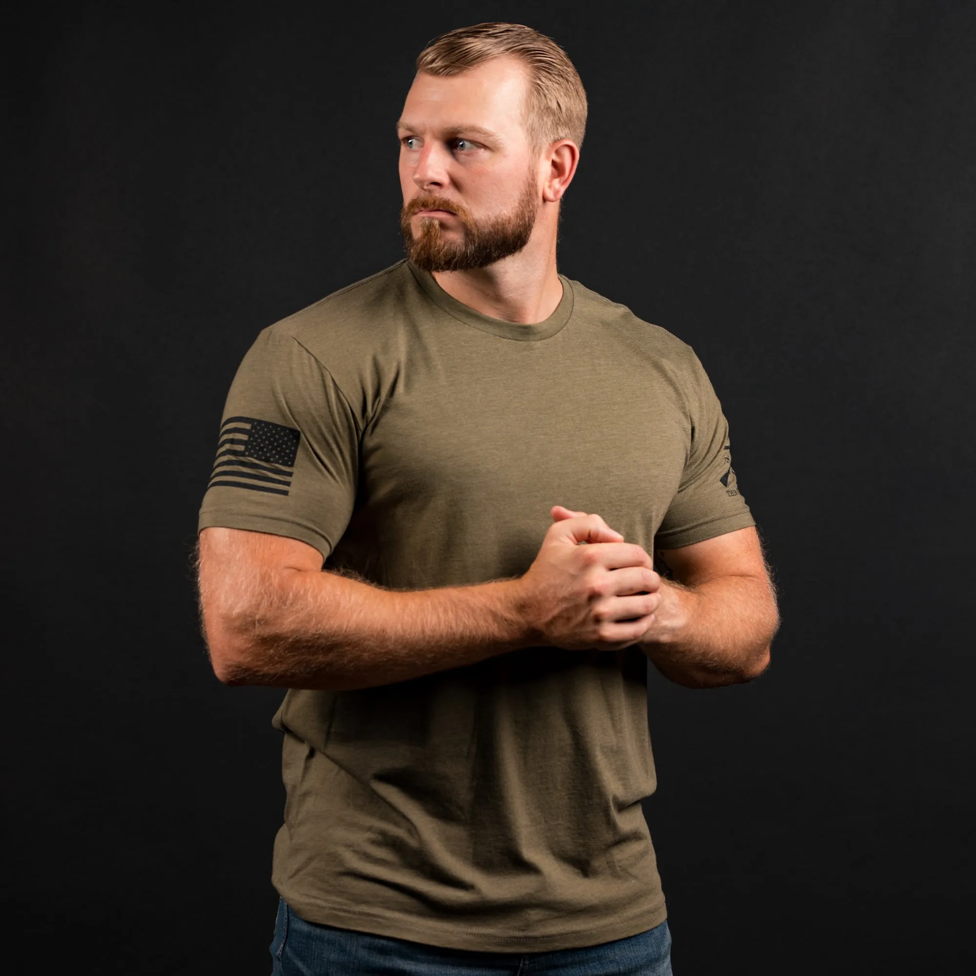 Basic T-Shirt - Military Green sold by Grunt Style product image thumbnail 4