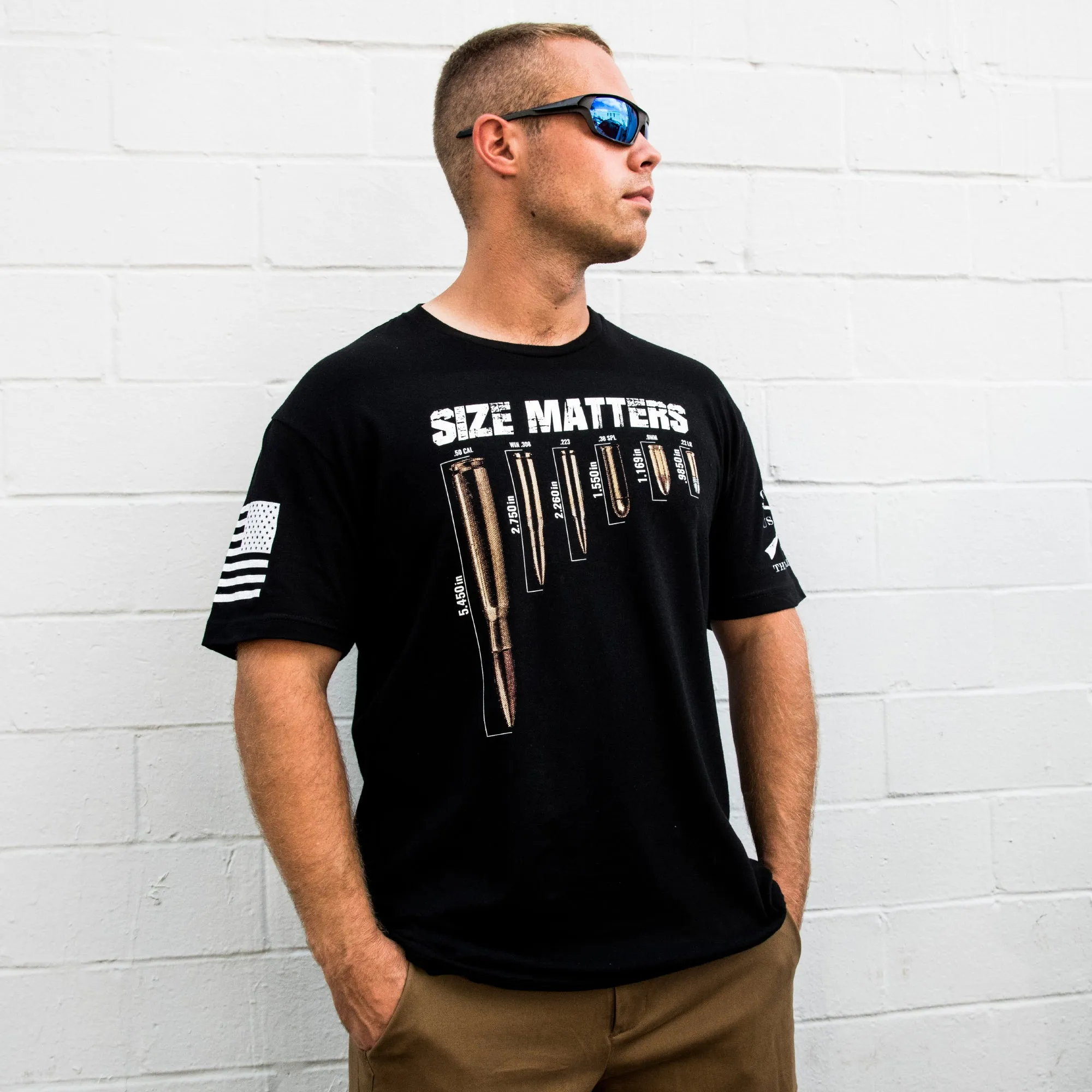 Size Matters T-Shirt - Black sold by Grunt Style product image thumbnail 3