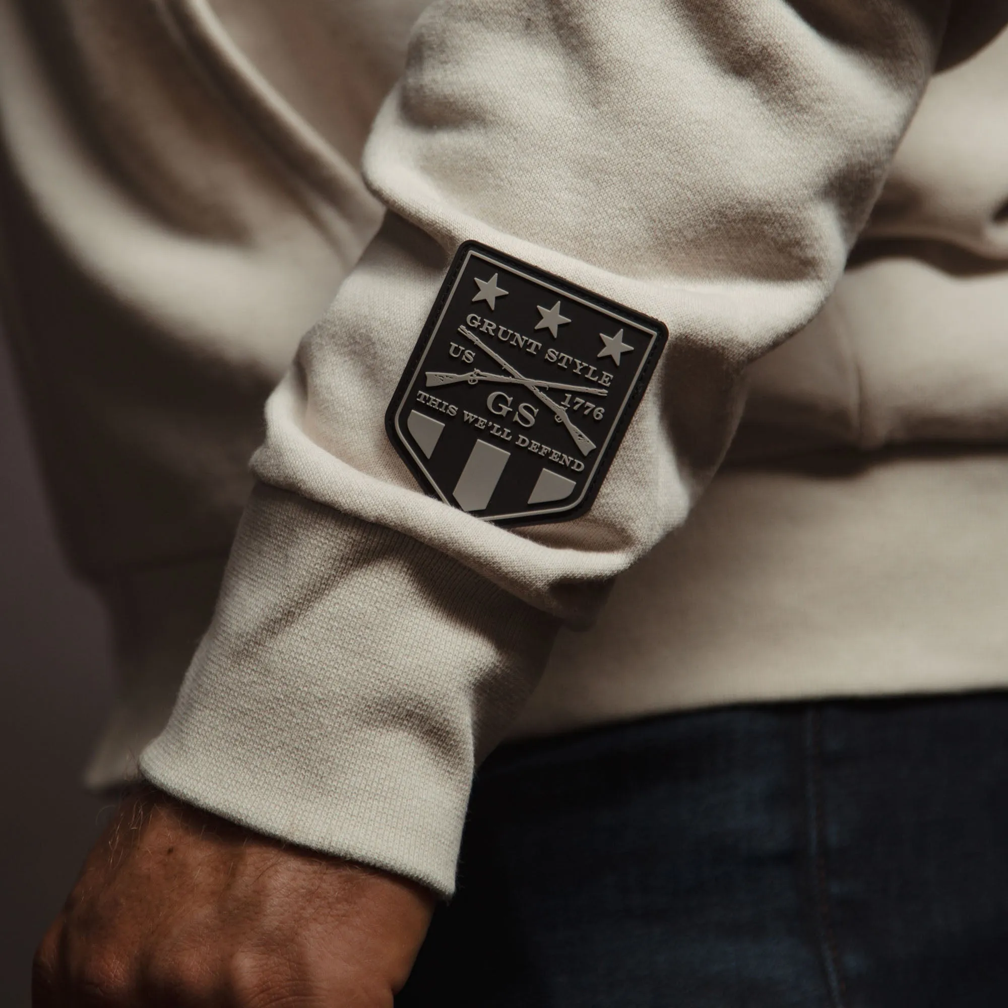 Elite Full-Zip Hoodie - Sand sold by Grunt Style product image thumbnail 3
