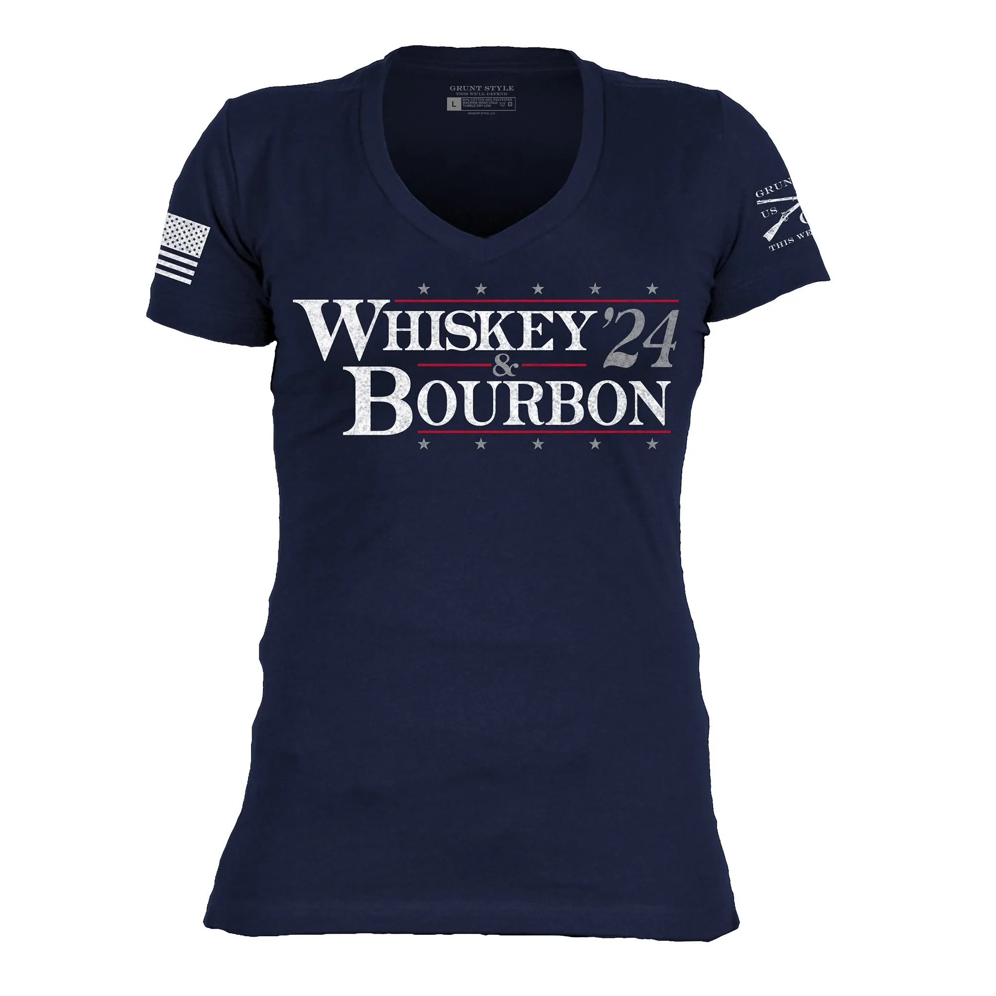 Women's My Vote '24 V-Neck - Midnight Navy sold by Grunt Style product image thumbnail 4