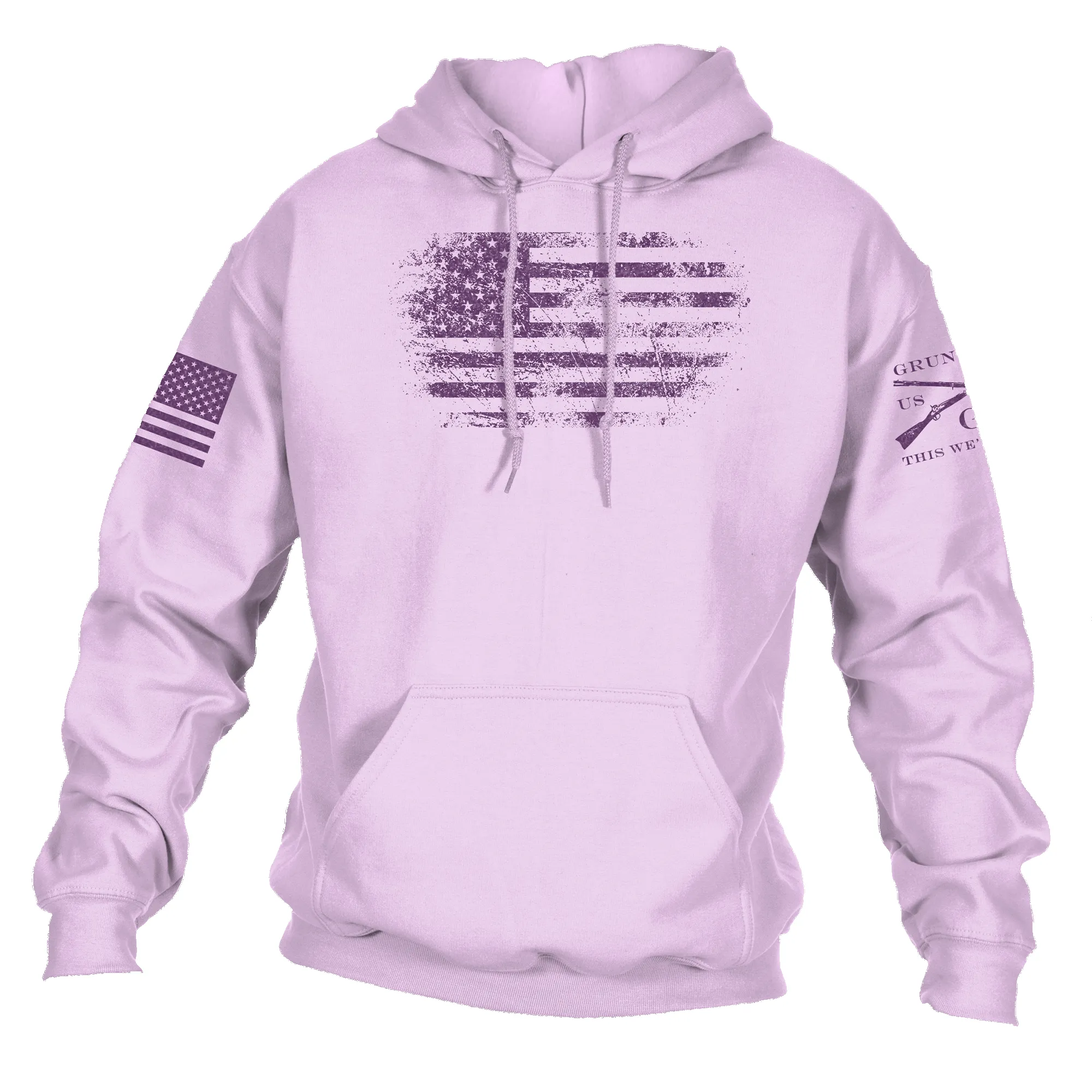 Women's Vintage American Hoodie - Orchid sold by Grunt Style product image thumbnail 5