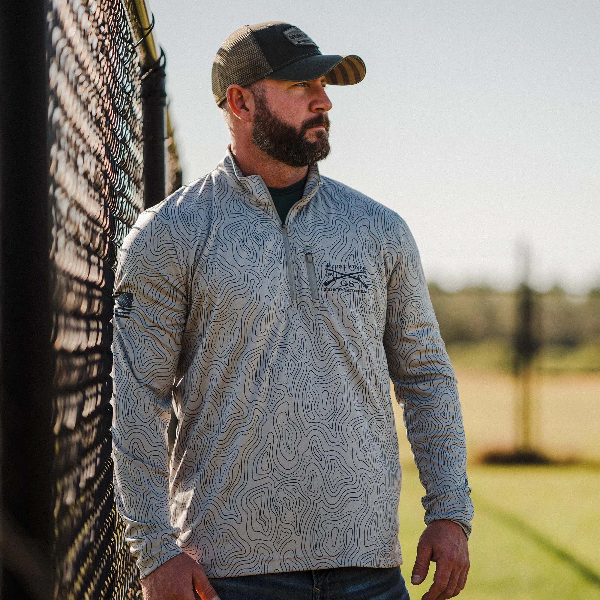 Overwatch 1/4 Zip - Topography sold by Grunt Style