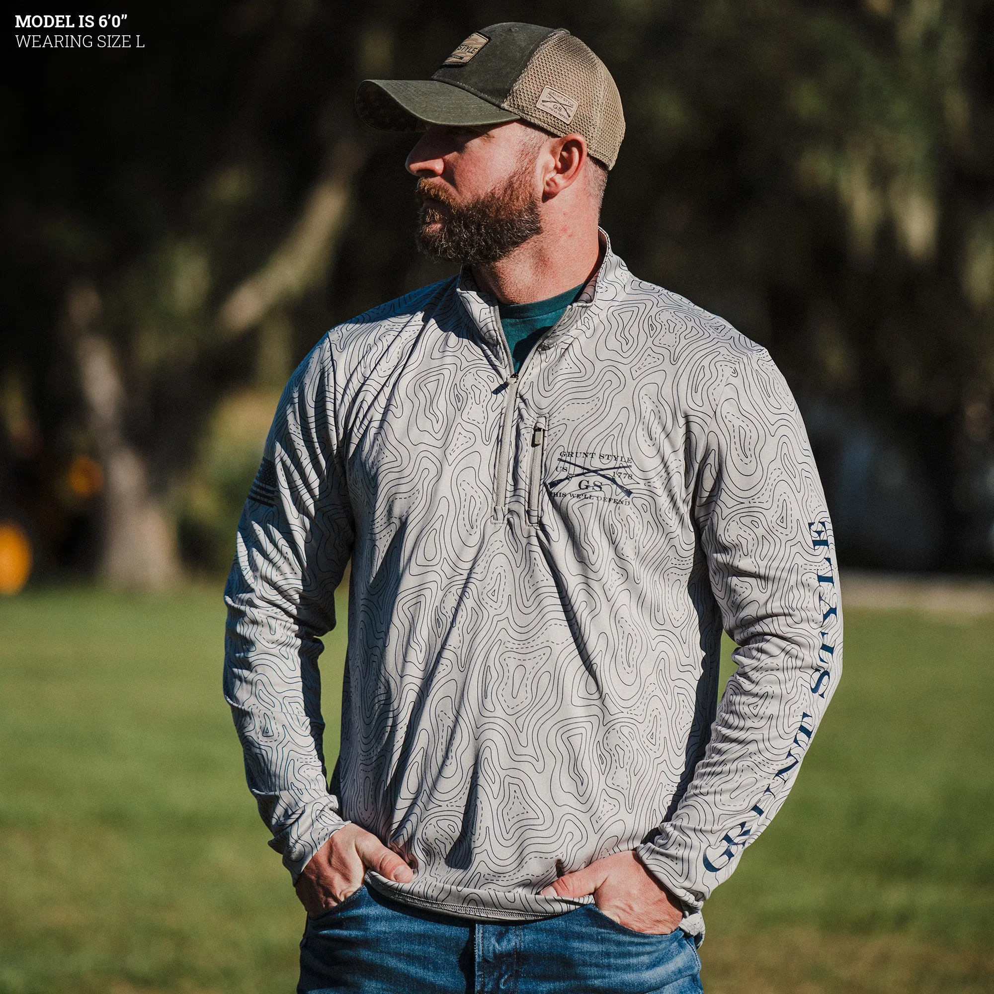 Overwatch 1/4 Zip - Topography sold by Grunt Style product image thumbnail 3