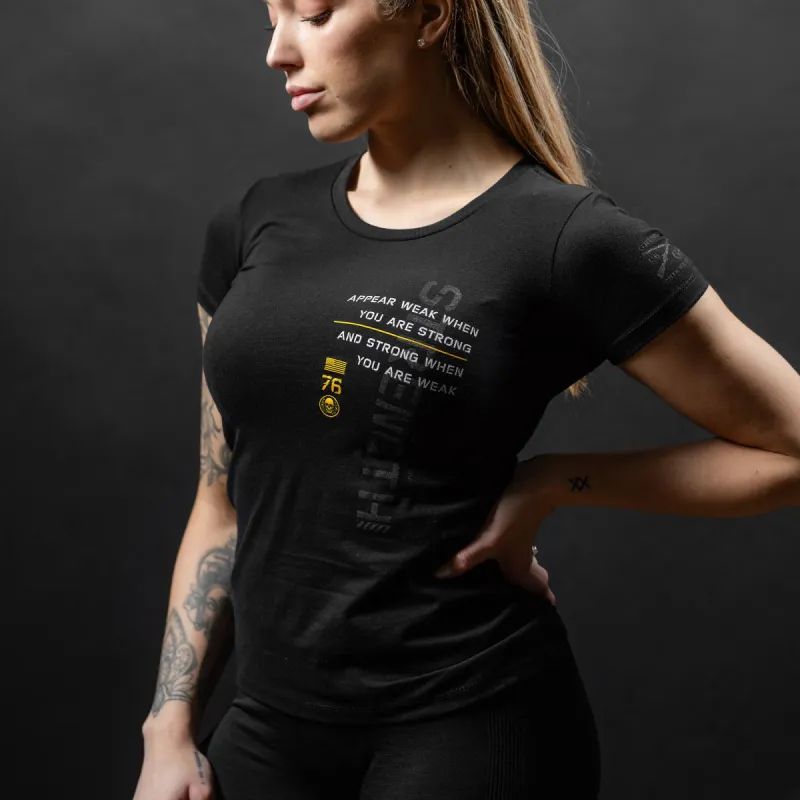 Women's Don't Look Back Slim Fit T-Shirt - Black sold by Grunt Style