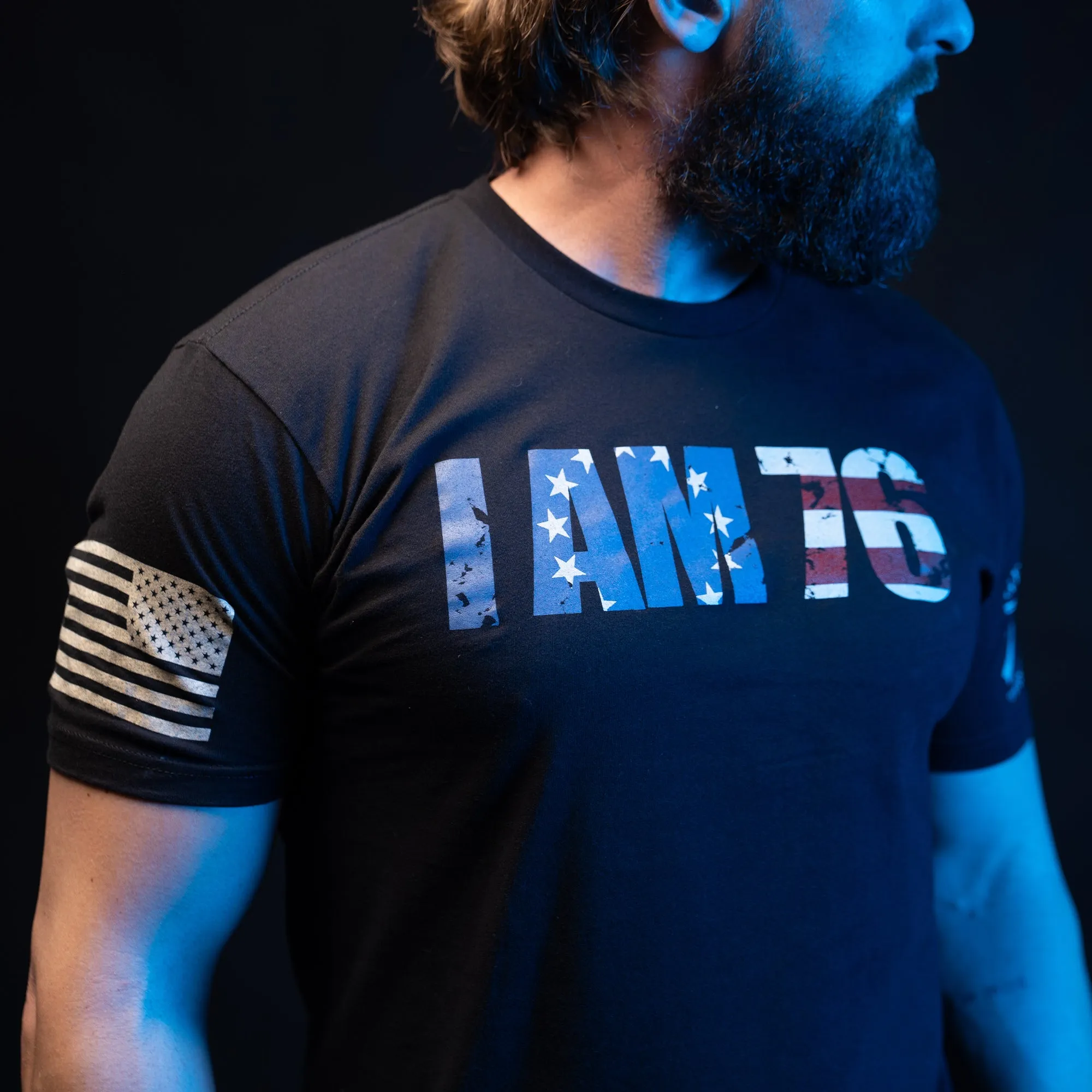 I AM 76 T-Shirt - Black sold by Grunt Style product image thumbnail 3