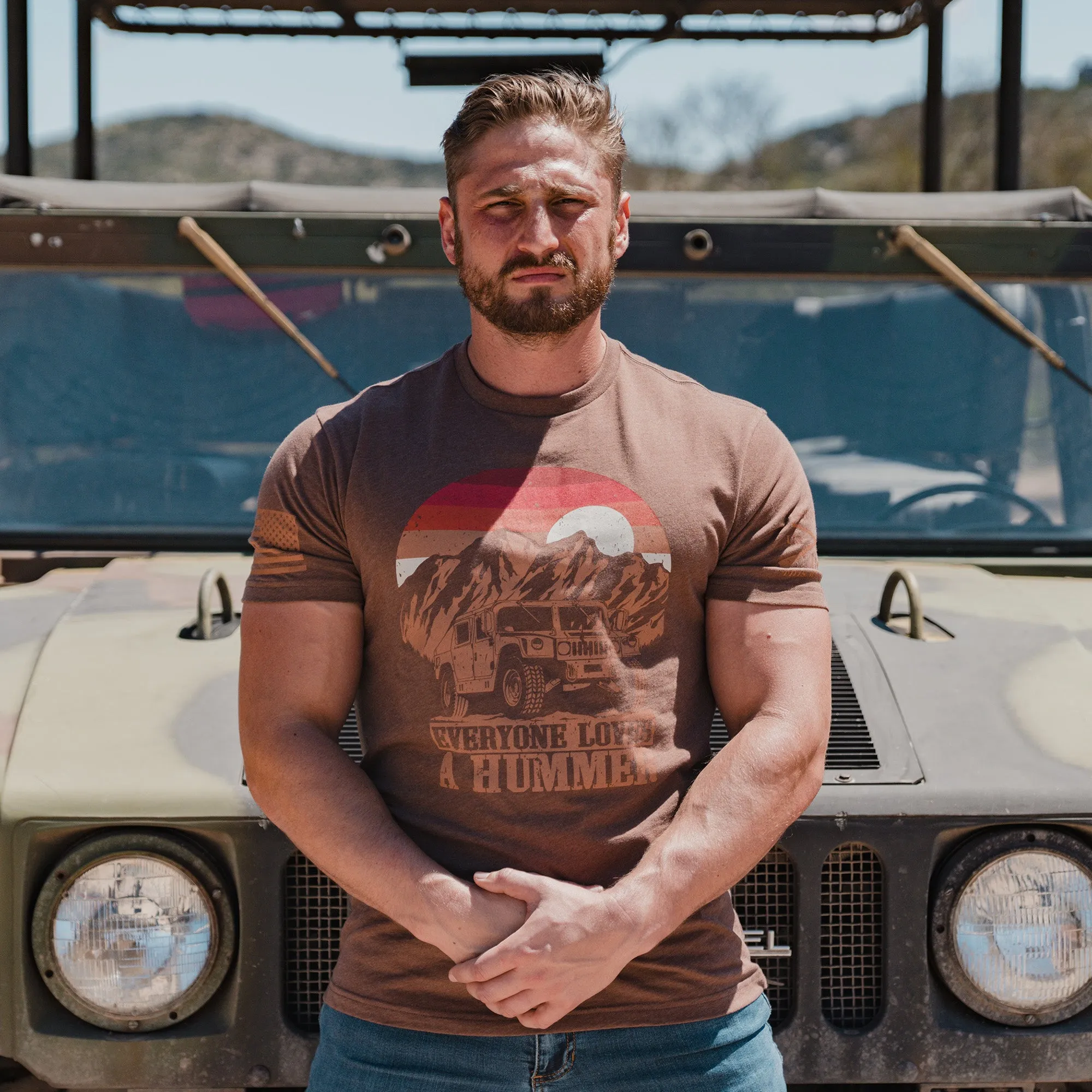 Hummer T-Shirt - Heather Brown sold by Grunt Style product image thumbnail 4