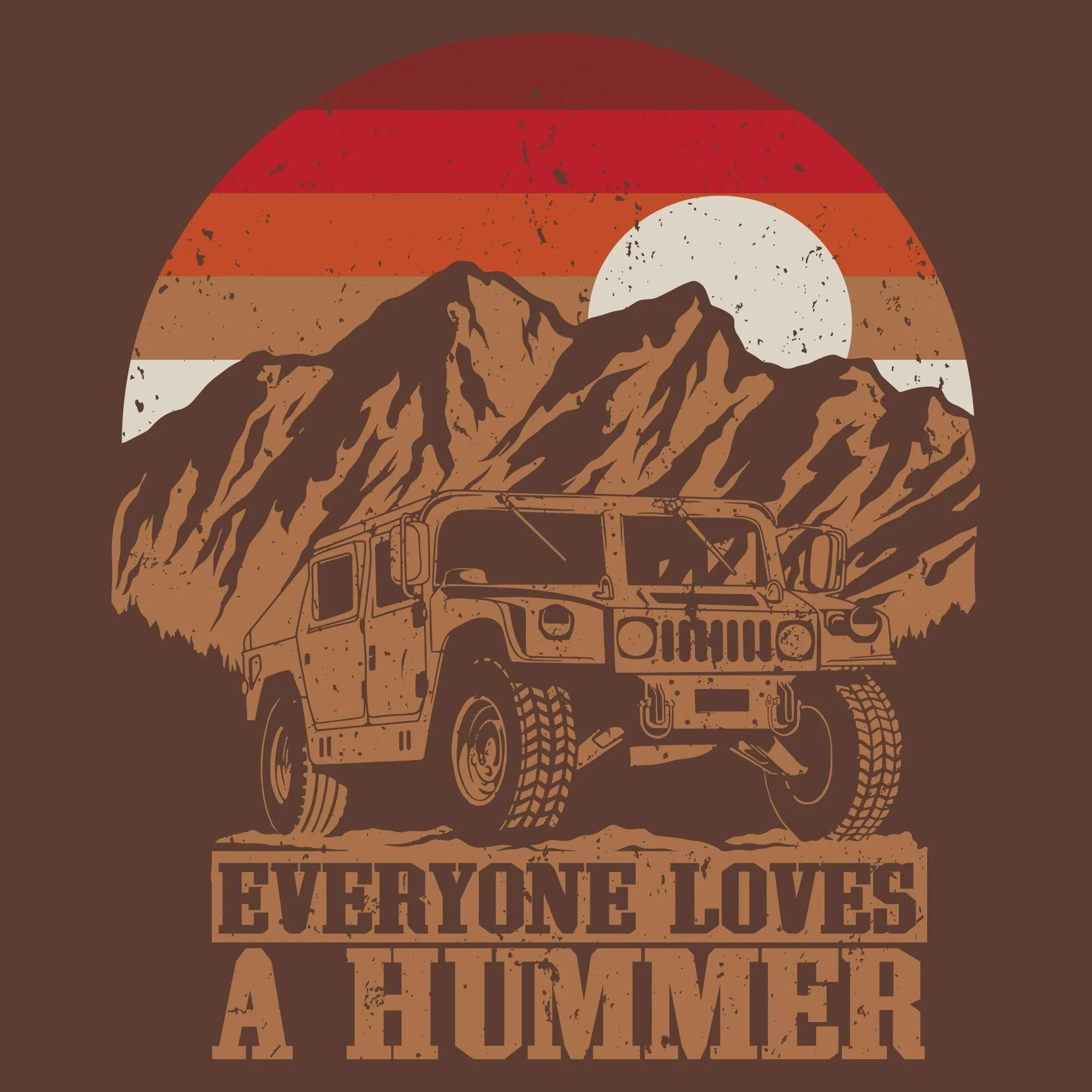 Hummer T-Shirt - Heather Brown sold by Grunt Style product image thumbnail 2