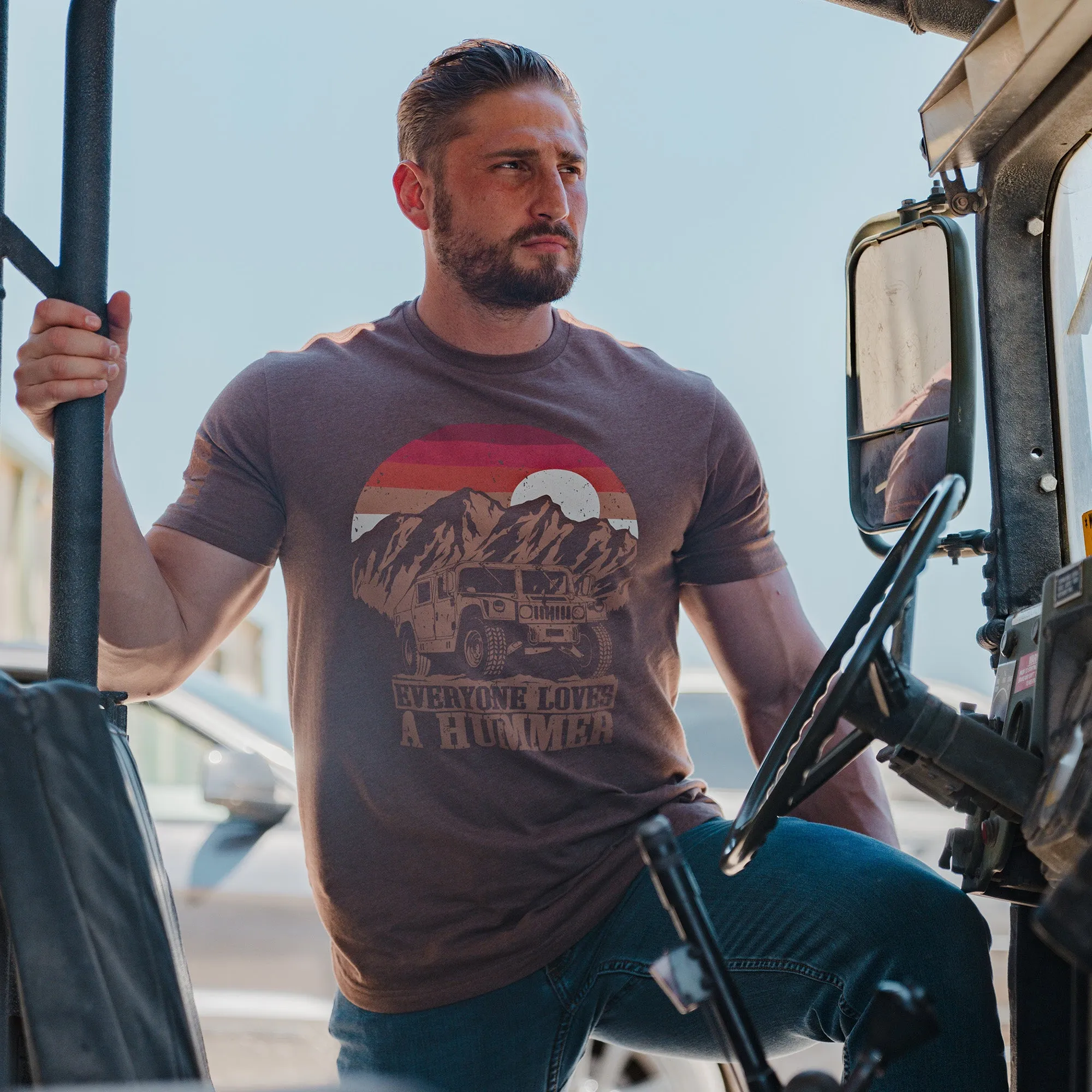 Hummer T-Shirt - Heather Brown sold by Grunt Style product image thumbnail 5