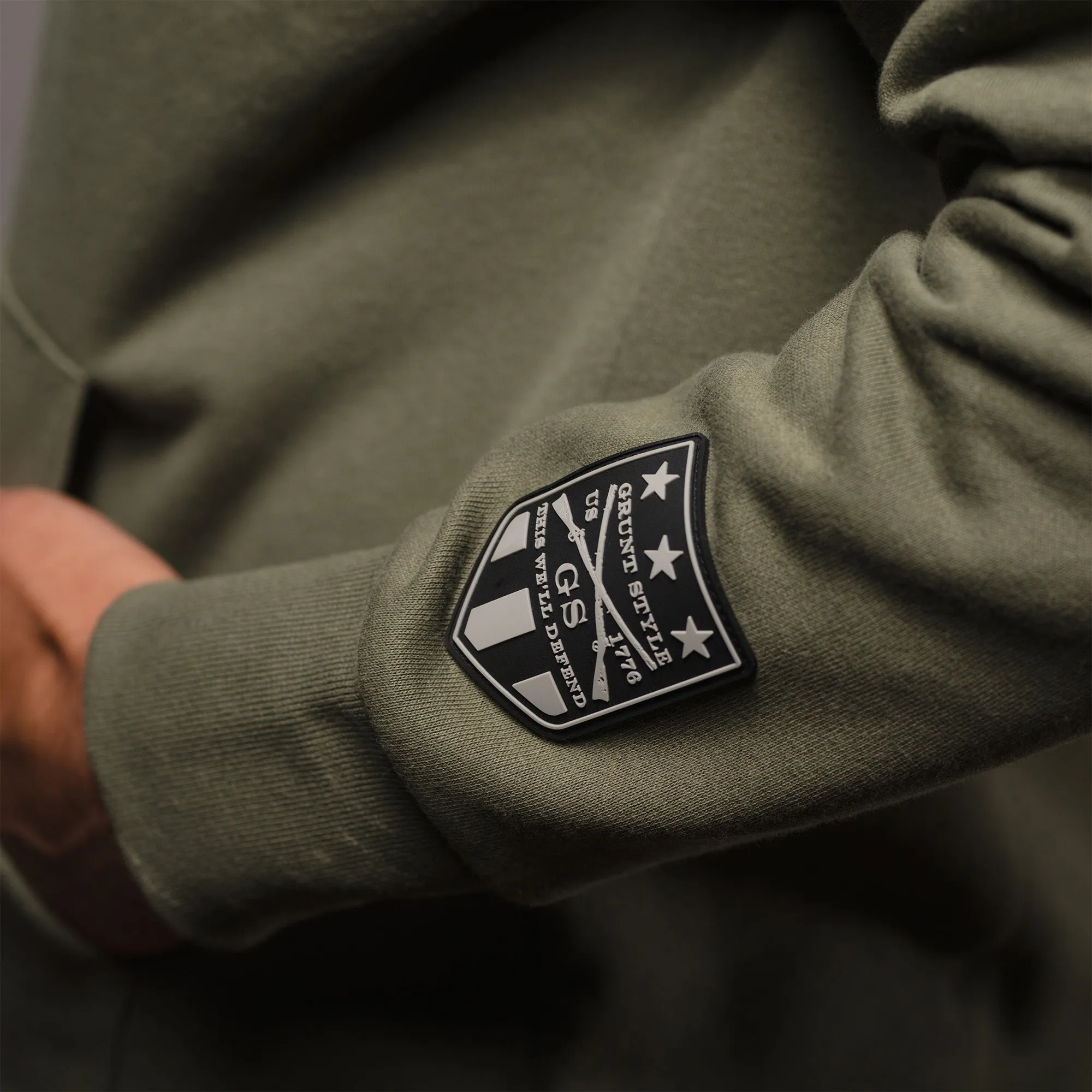 Men's Elite Hoodie - Military Green sold by Grunt Style product image thumbnail 4