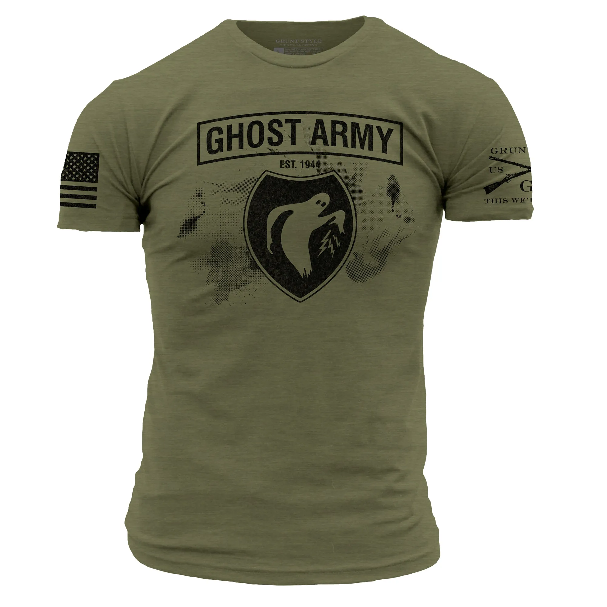 Ghost Army T-Shirt - Military Green sold by Grunt Style product image thumbnail 2