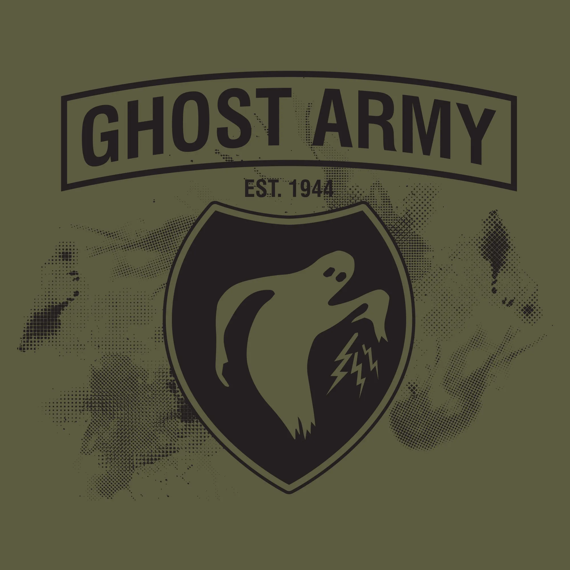 Ghost Army T-Shirt - Military Green sold by Grunt Style product image thumbnail 3