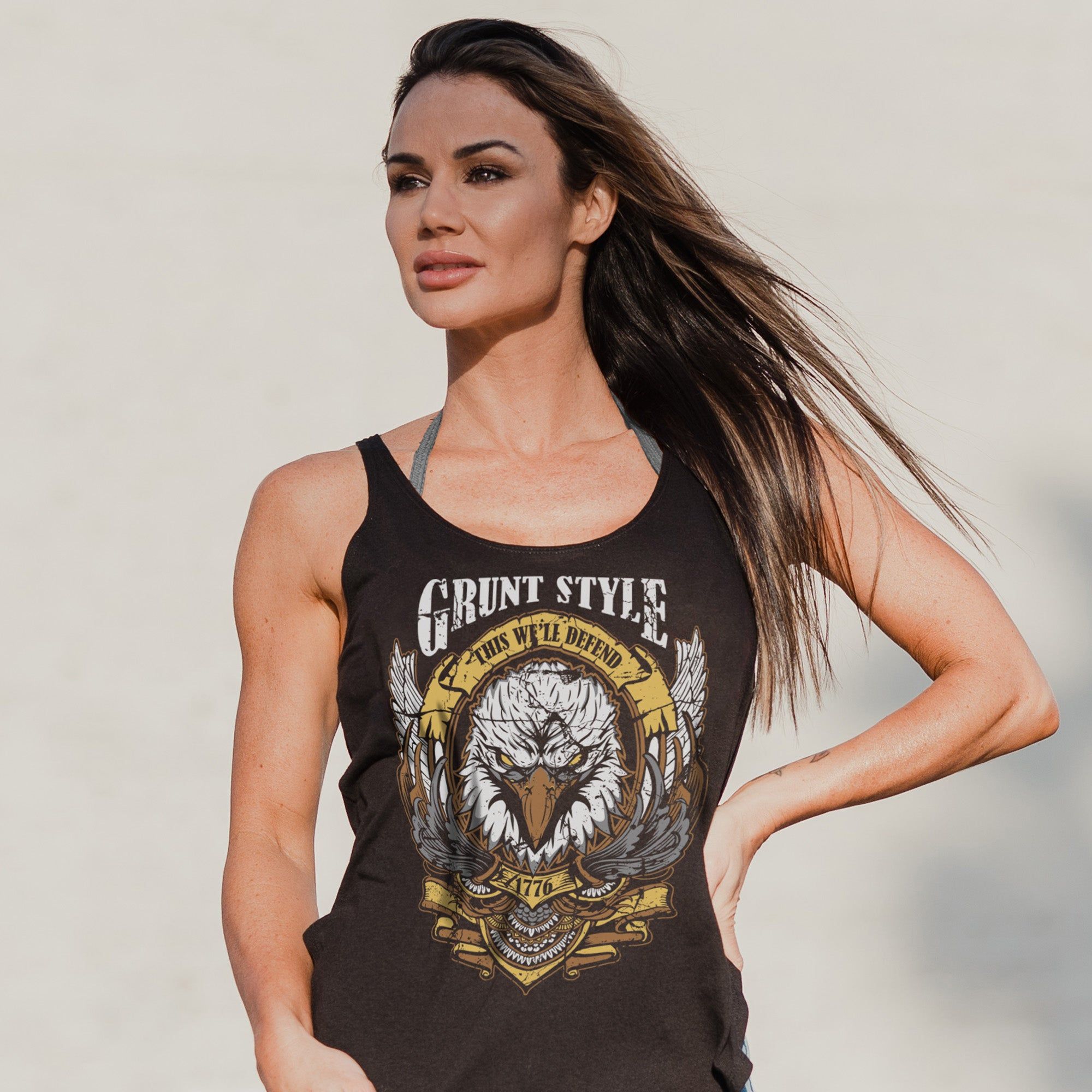 Women's Easy Rider Flowy Tank - Black sold by Grunt Style