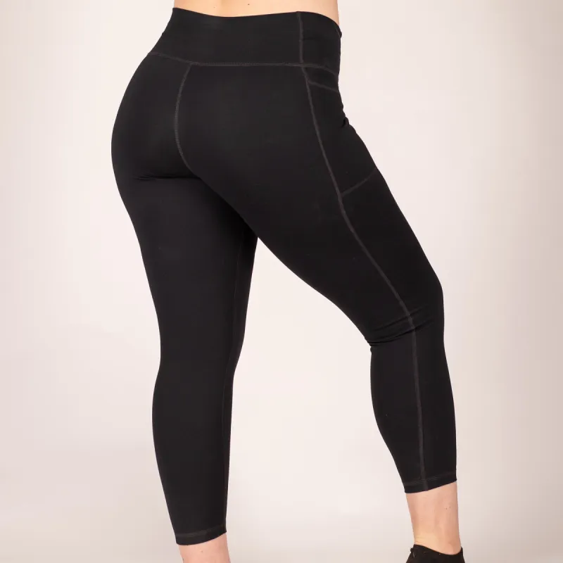 Women's Agility 7/8 High Waisted Leggings - Black sold by Grunt Style