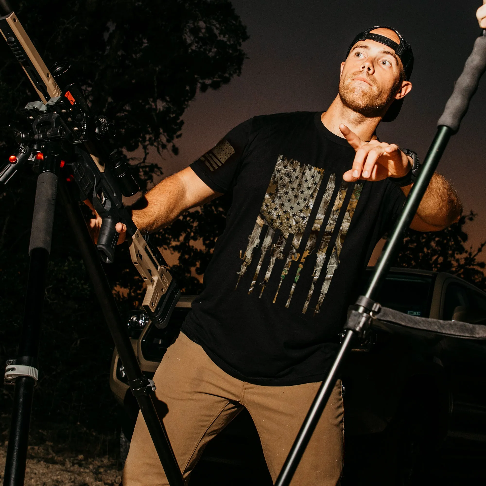 Realtree Edge® Rifle Flag T-Shirt - Black sold by Grunt Style product image thumbnail 2