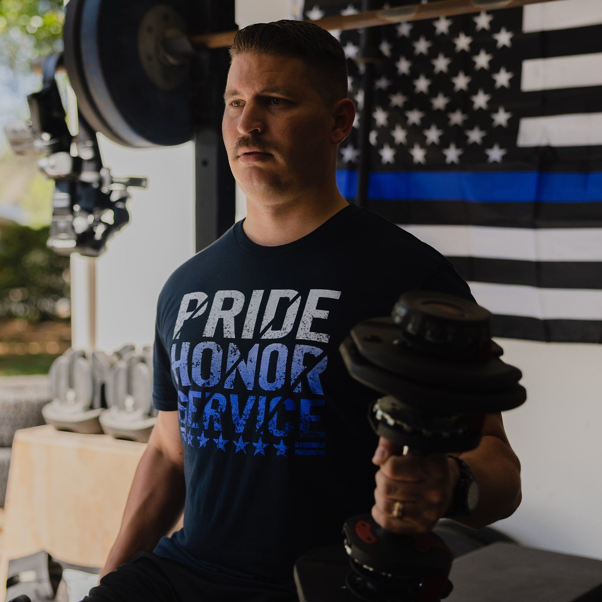 Men's Pride, Honor, Service T-Shirt - Navy sold by Grunt Style product image thumbnail 6