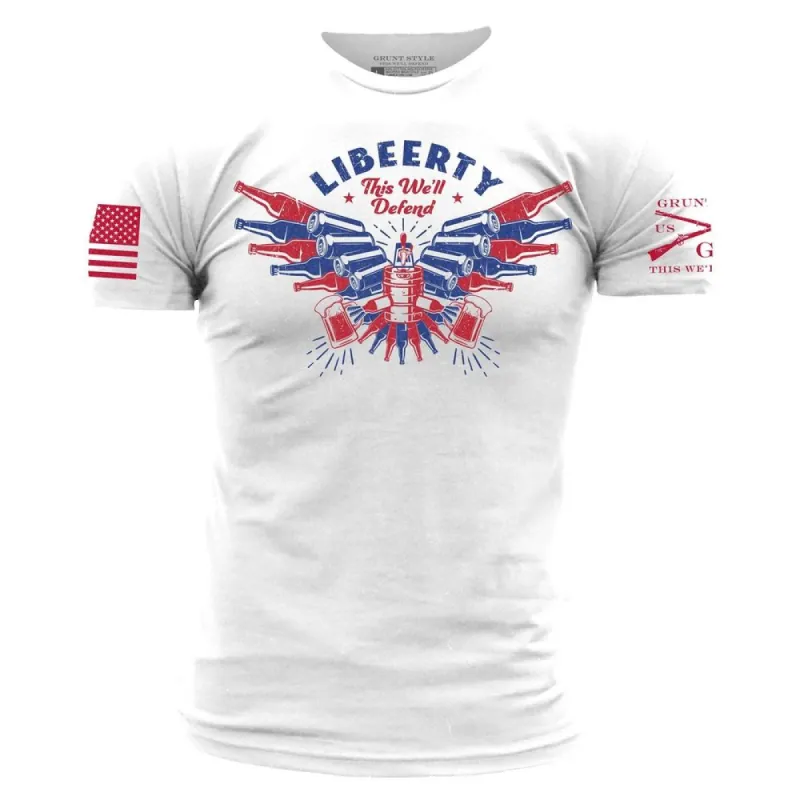 LiBEERty T-Shirt - White sold by Grunt Style
