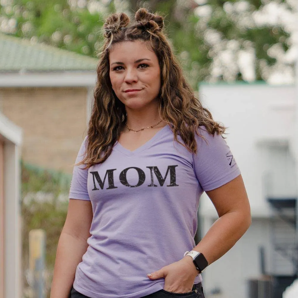 Women's Mom Defined V-Neck - Lavender sold by Grunt Style product image thumbnail 2