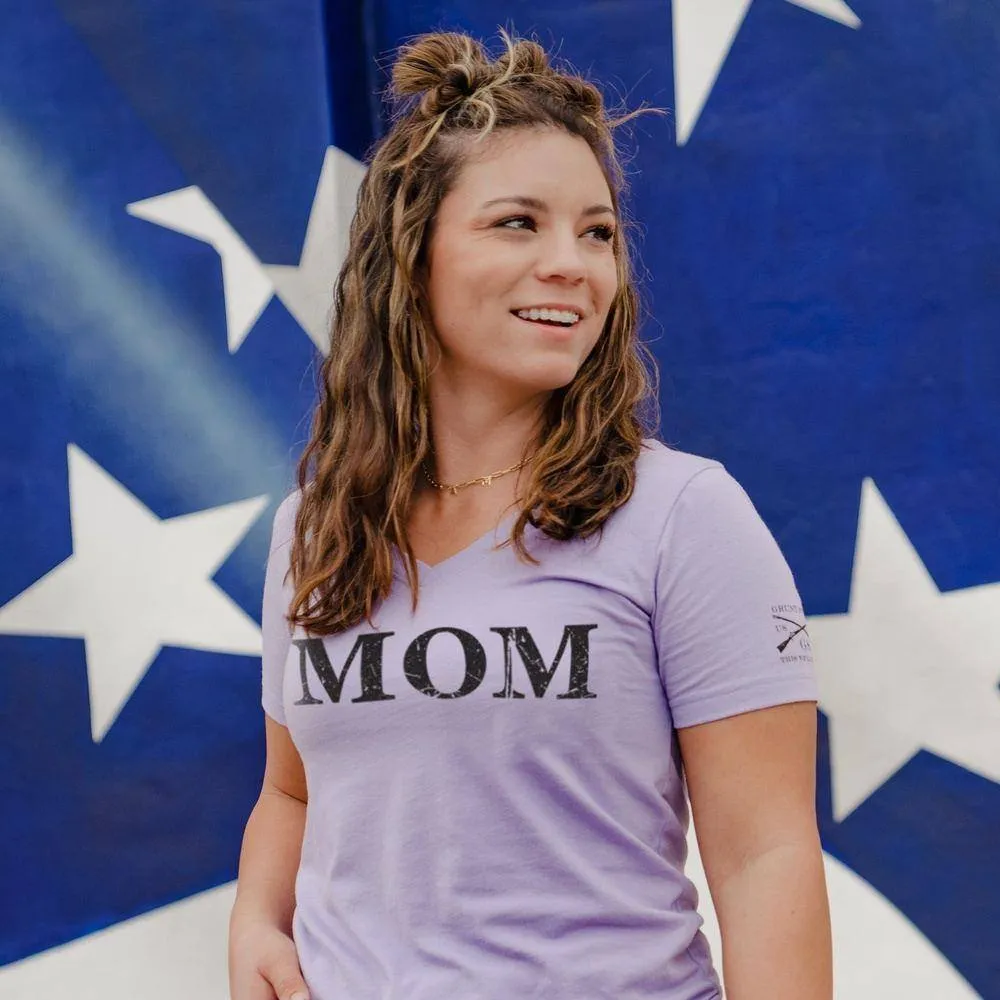 Women's Mom Defined V-Neck - Lavender sold by Grunt Style product image thumbnail 4
