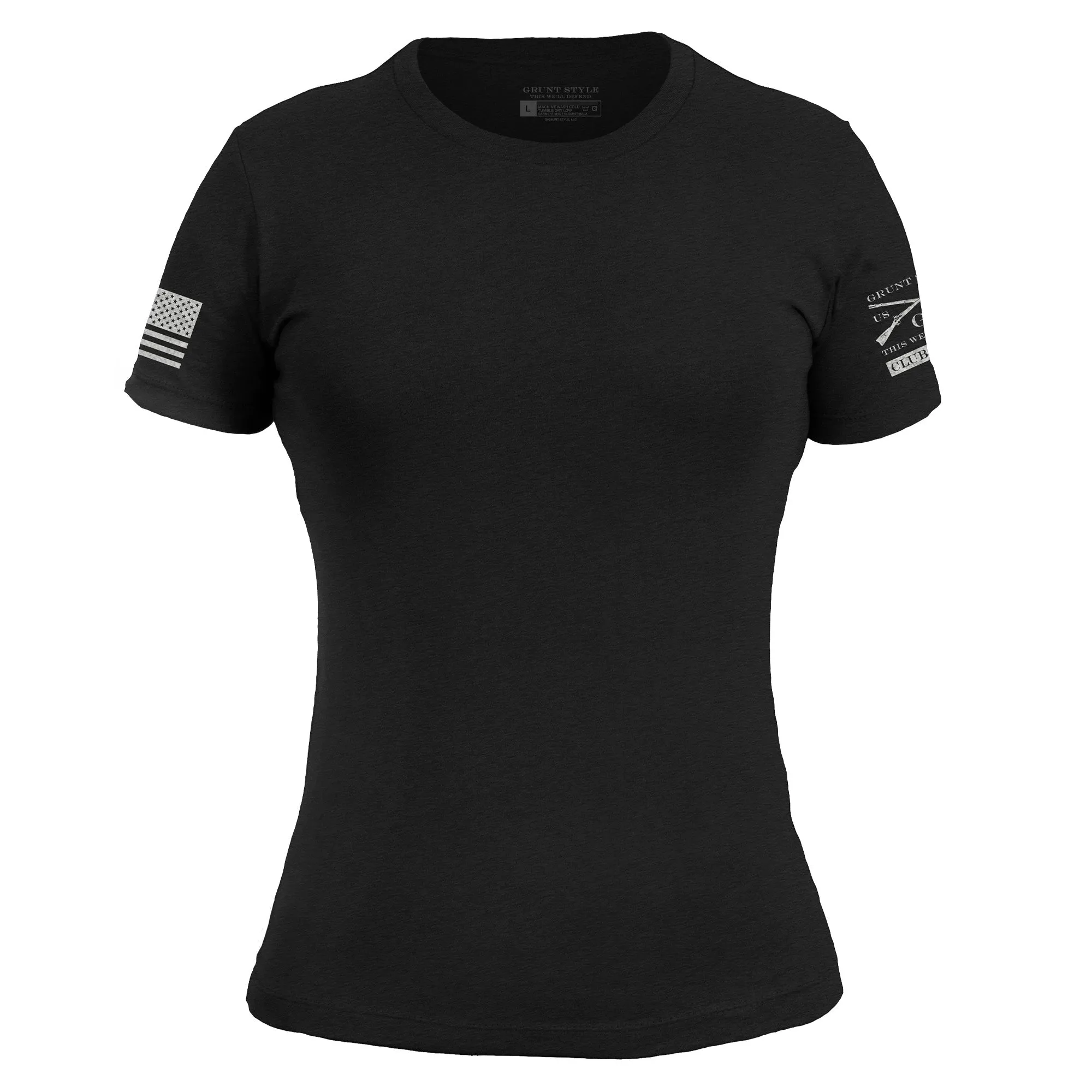 Club Member - Women's Basic Slim Fit T-Shirt - Heather Black sold by Grunt Style product image thumbnail 2