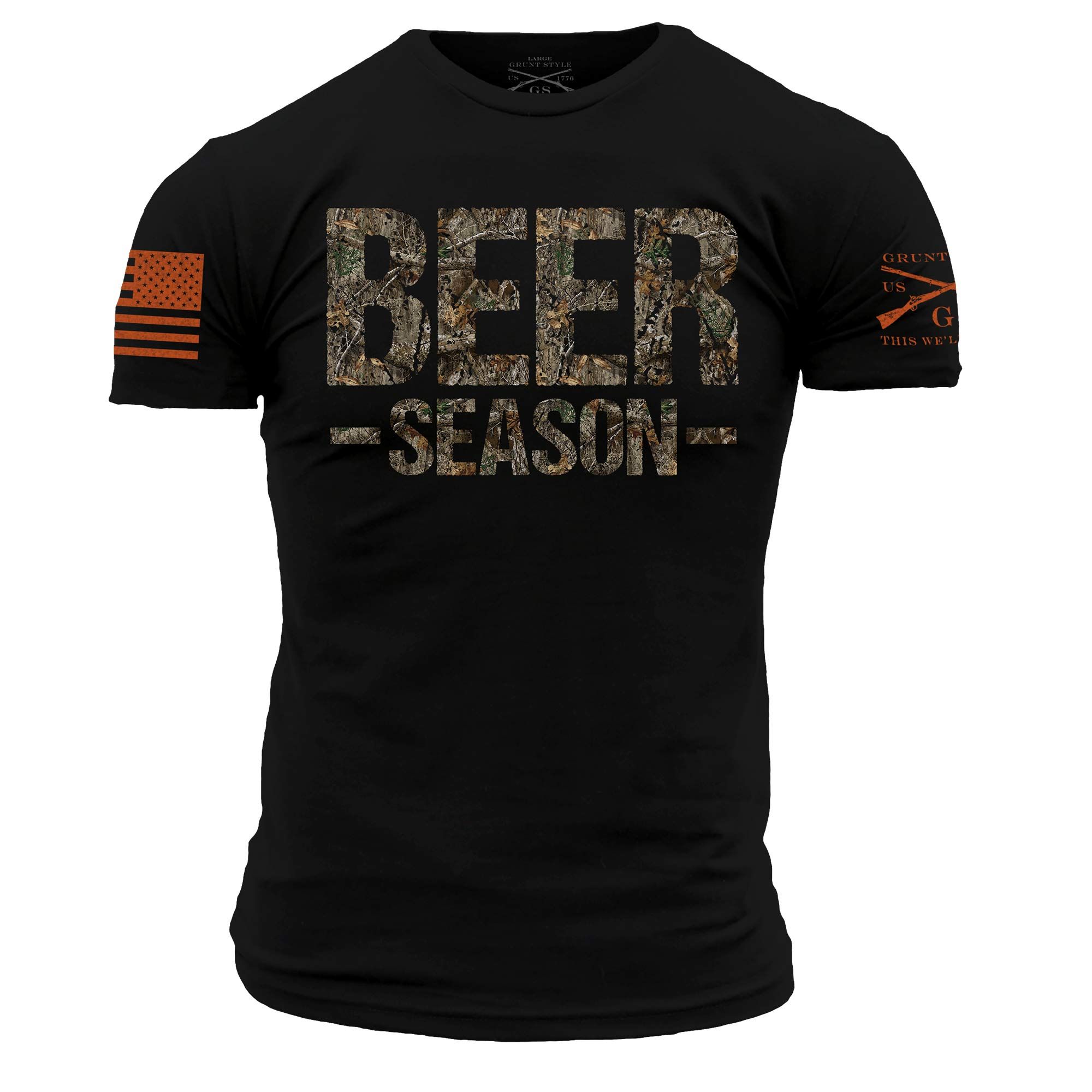 Realtree Edge® Beer Season T-Shirt - Black sold by Grunt Style