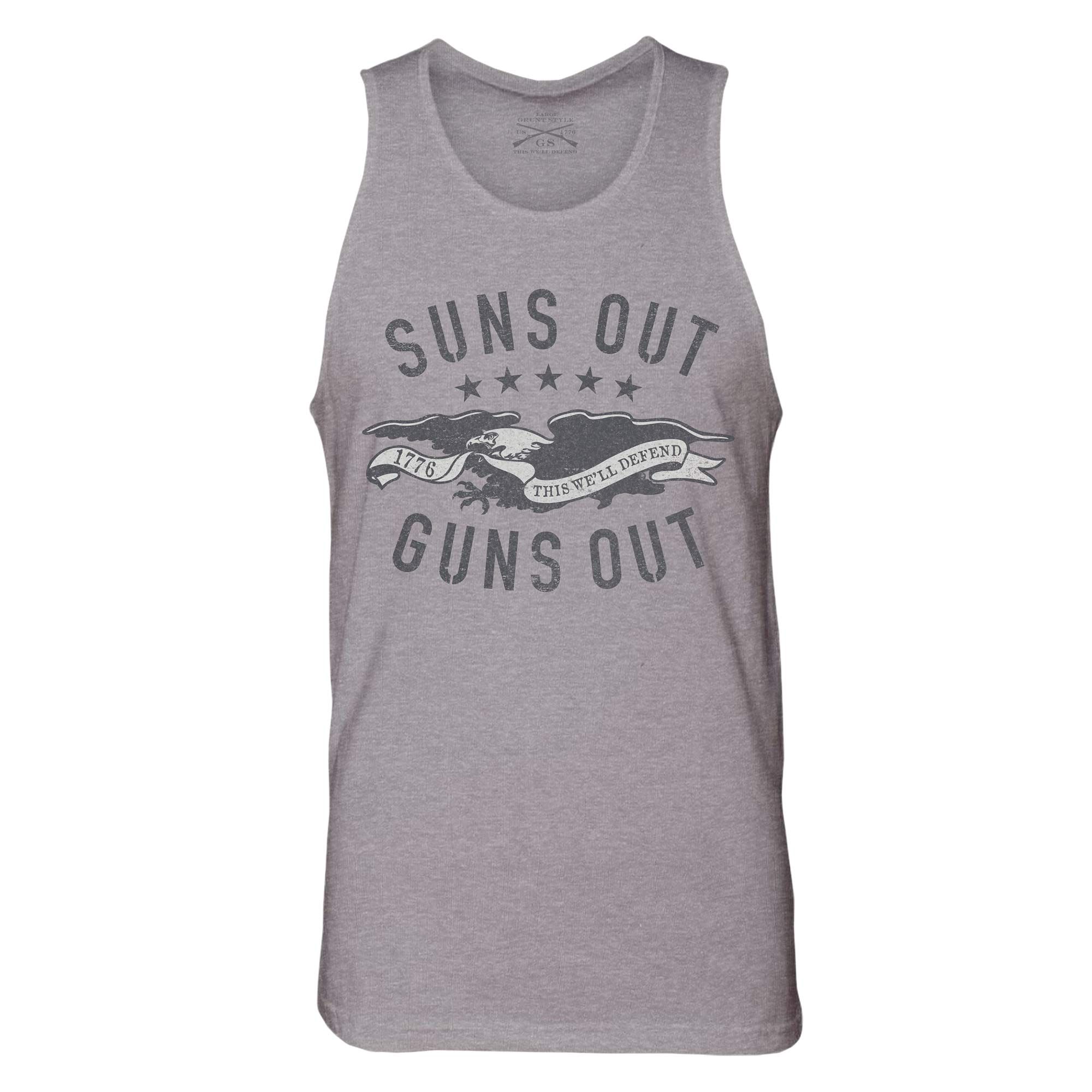 Men's Guns Out Training Tank - Dark Heather sold by Grunt Style product image thumbnail 4