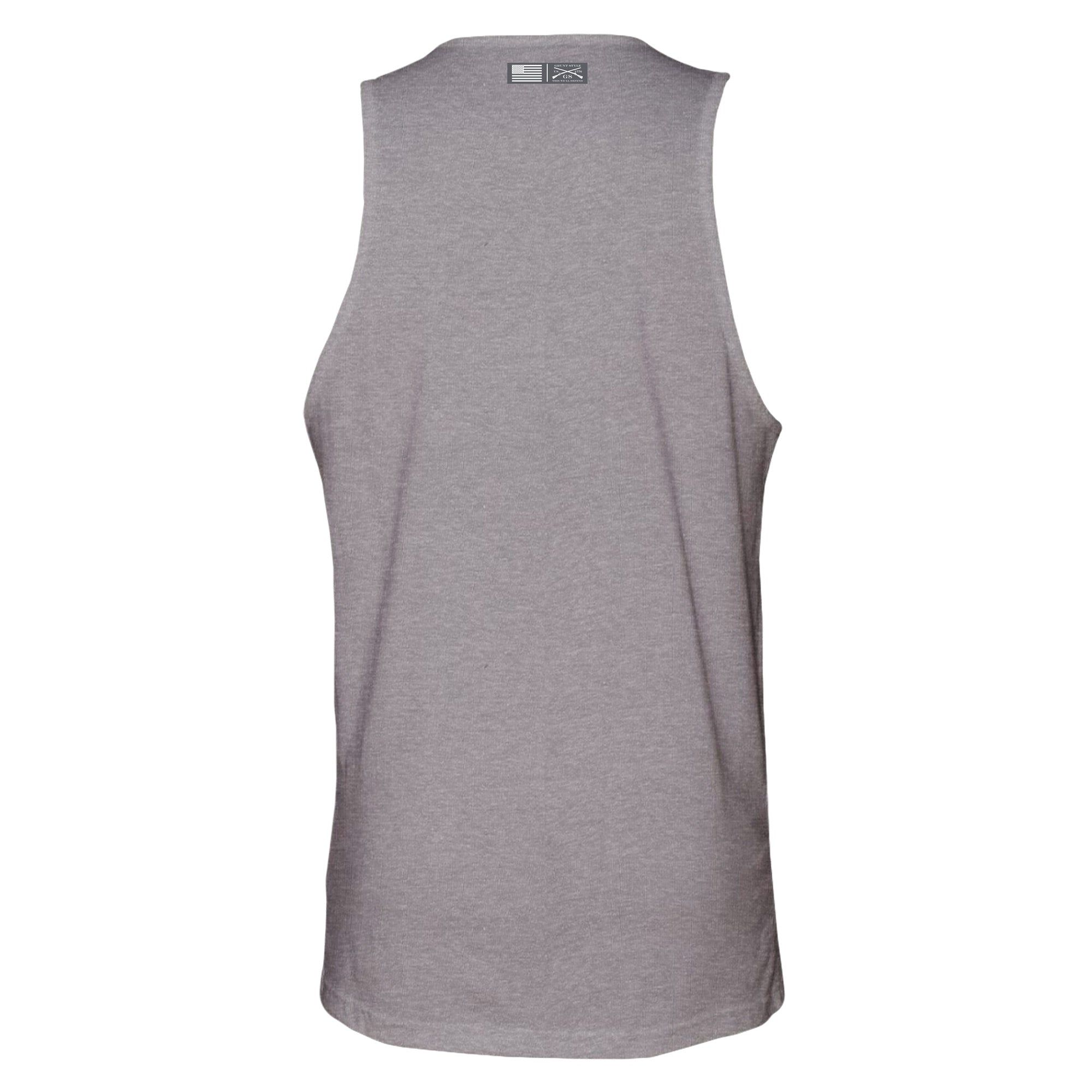 Men's Guns Out Training Tank - Dark Heather sold by Grunt Style product image thumbnail 5