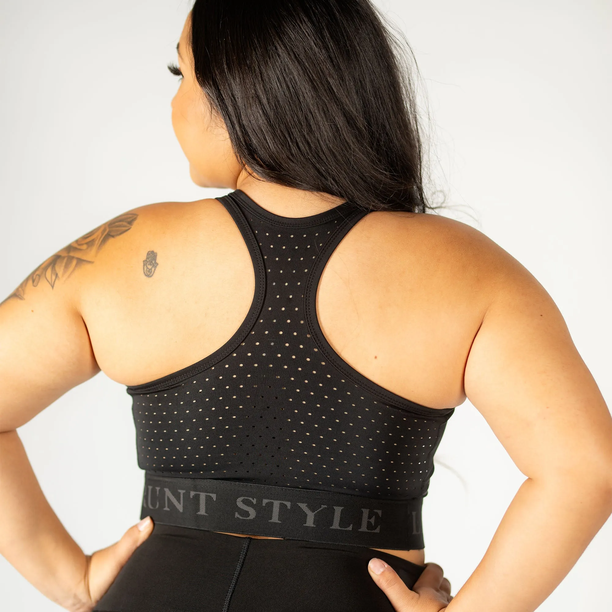 Women's Racerback Sports Bra - Black sold by Grunt Style product image thumbnail 4