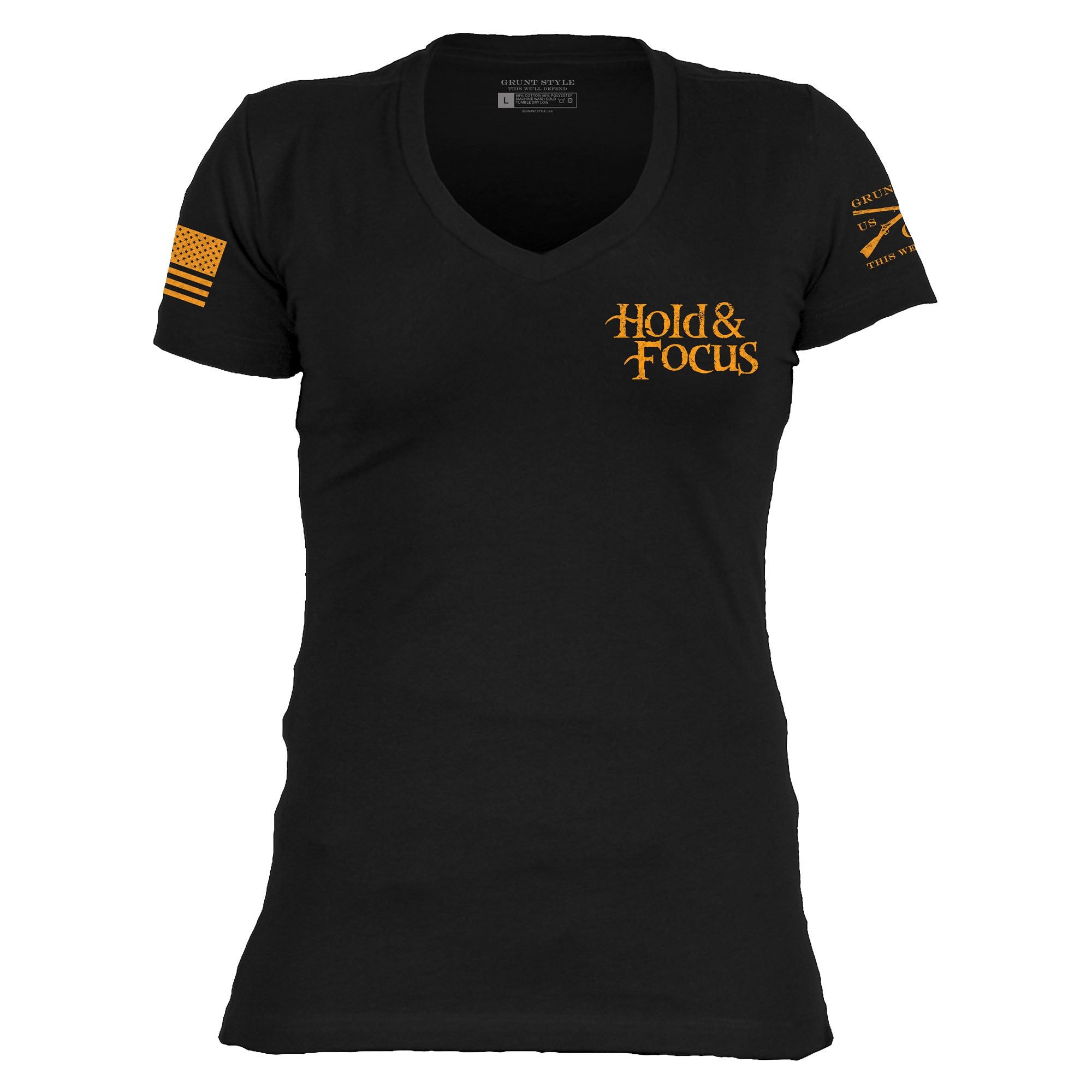 Women's Hold and Focus V-Neck - Black sold by Grunt Style product image thumbnail 4