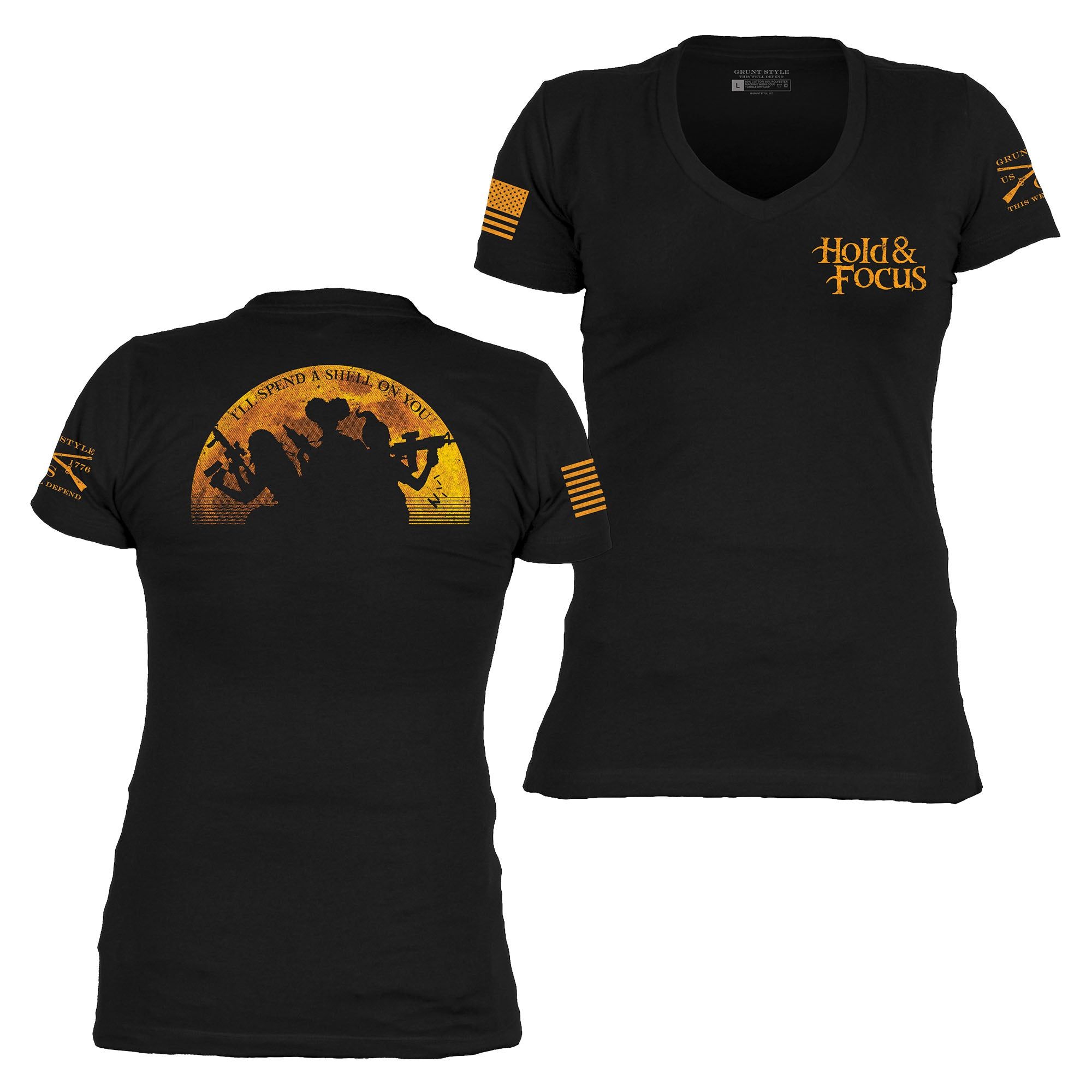 Women's Hold and Focus V-Neck - Black sold by Grunt Style product image thumbnail 5
