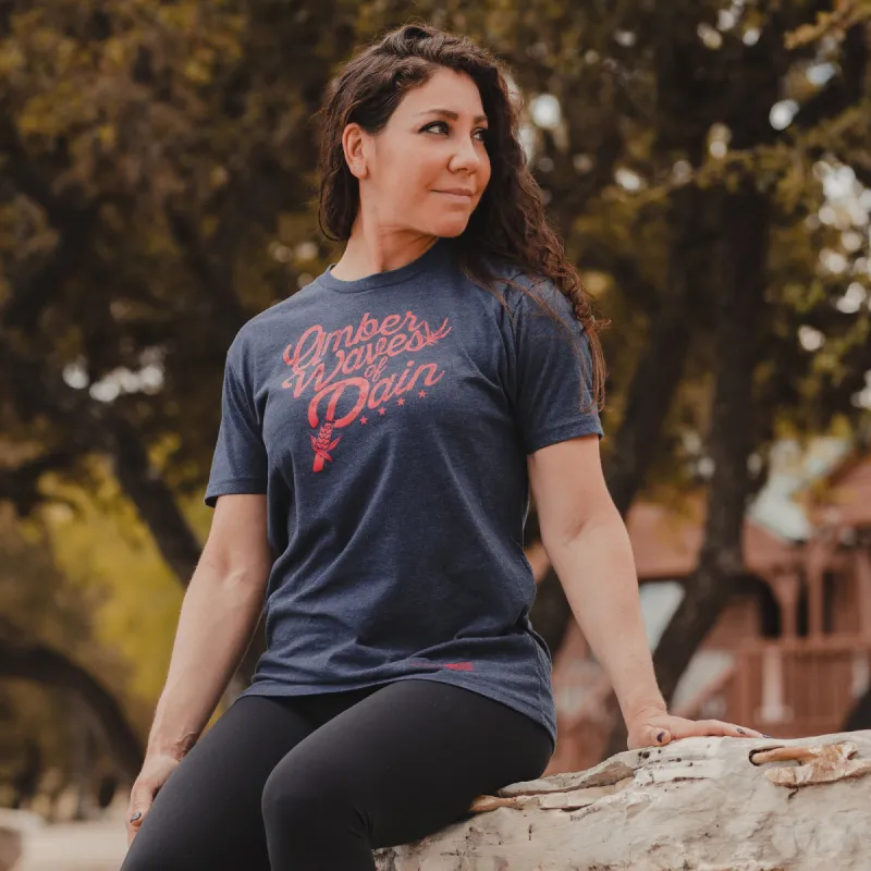 Women's Amber Waves Boyfriend Fit T-Shirt - Midnight Navy sold by Grunt Style