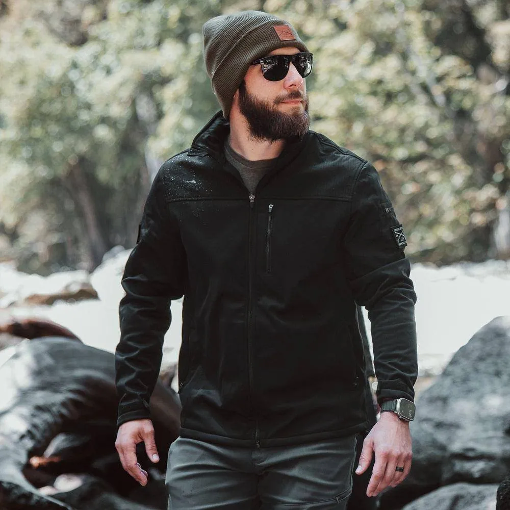 Men's Mission Ready Soft Shell Jacket - Black sold by Grunt Style