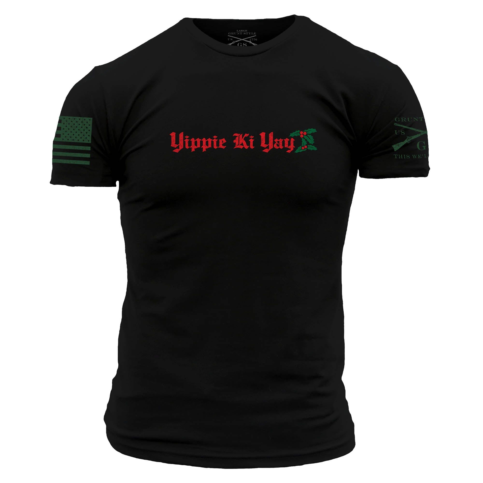 Yippie Ki Yay 2.0 T-Shirt - Black sold by Grunt Style product image thumbnail 4