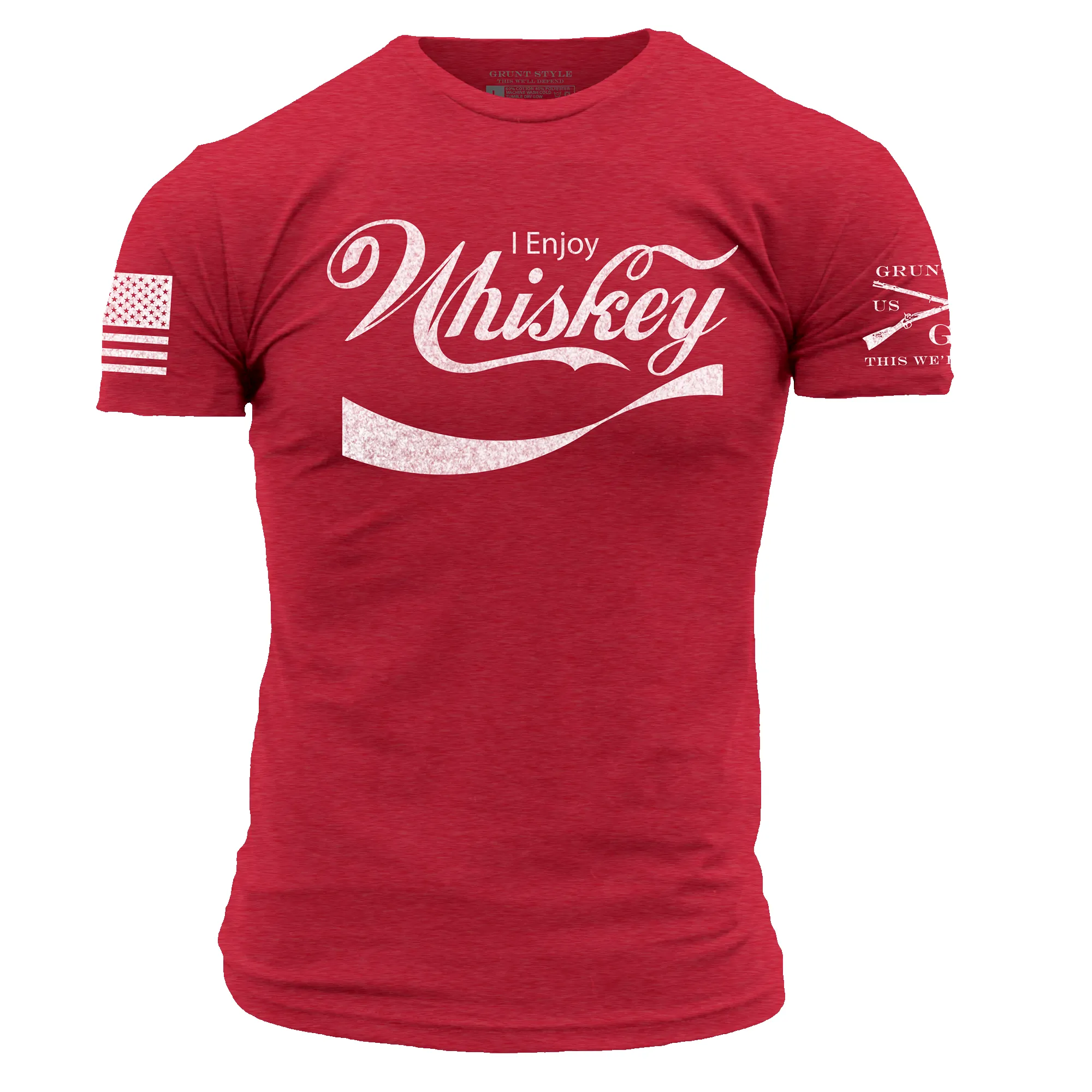 Enjoy Whiskey T-Shirt - Red sold by Grunt Style
