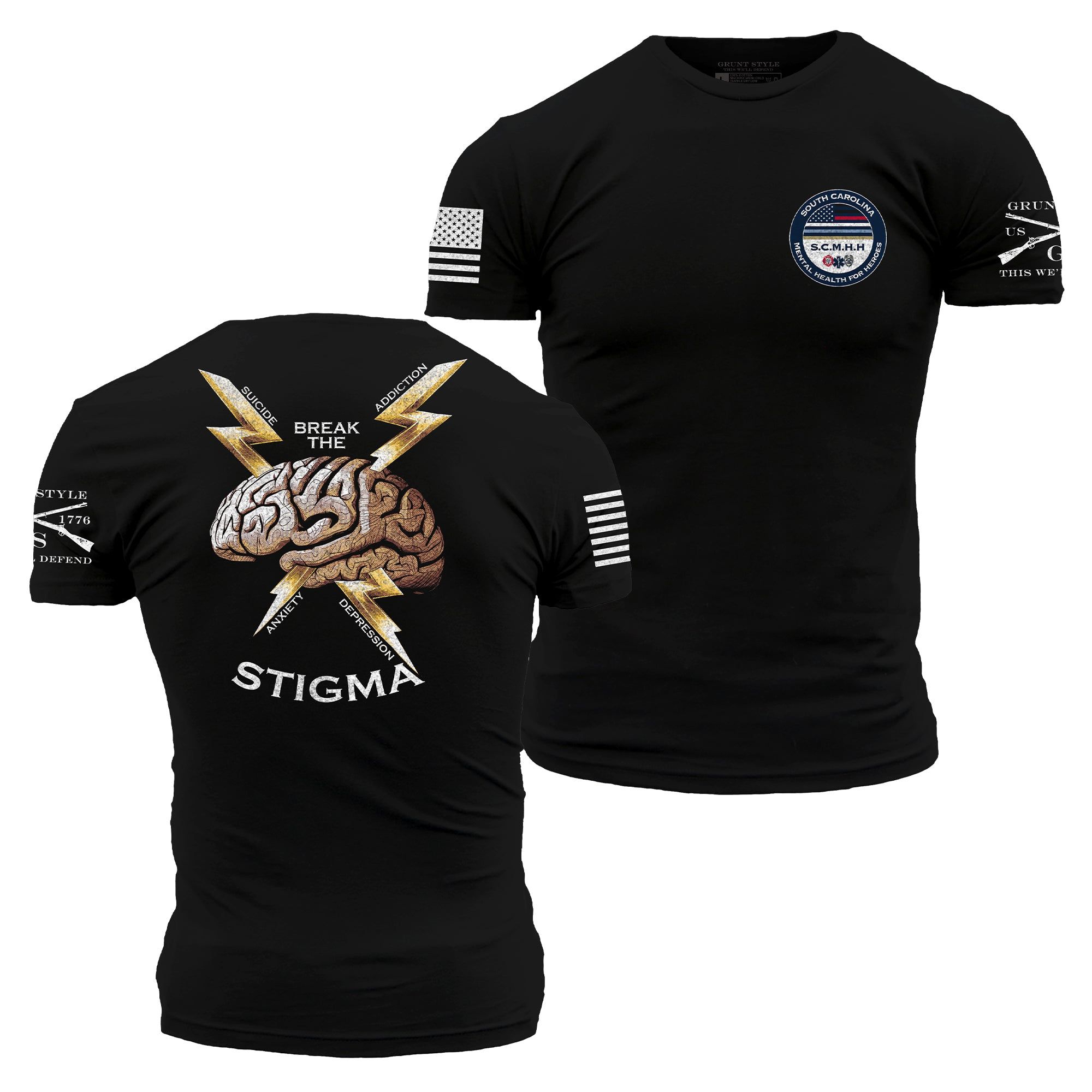 Break the Stigma - South Carolina Mental Health for Heroes sold by Grunt Style