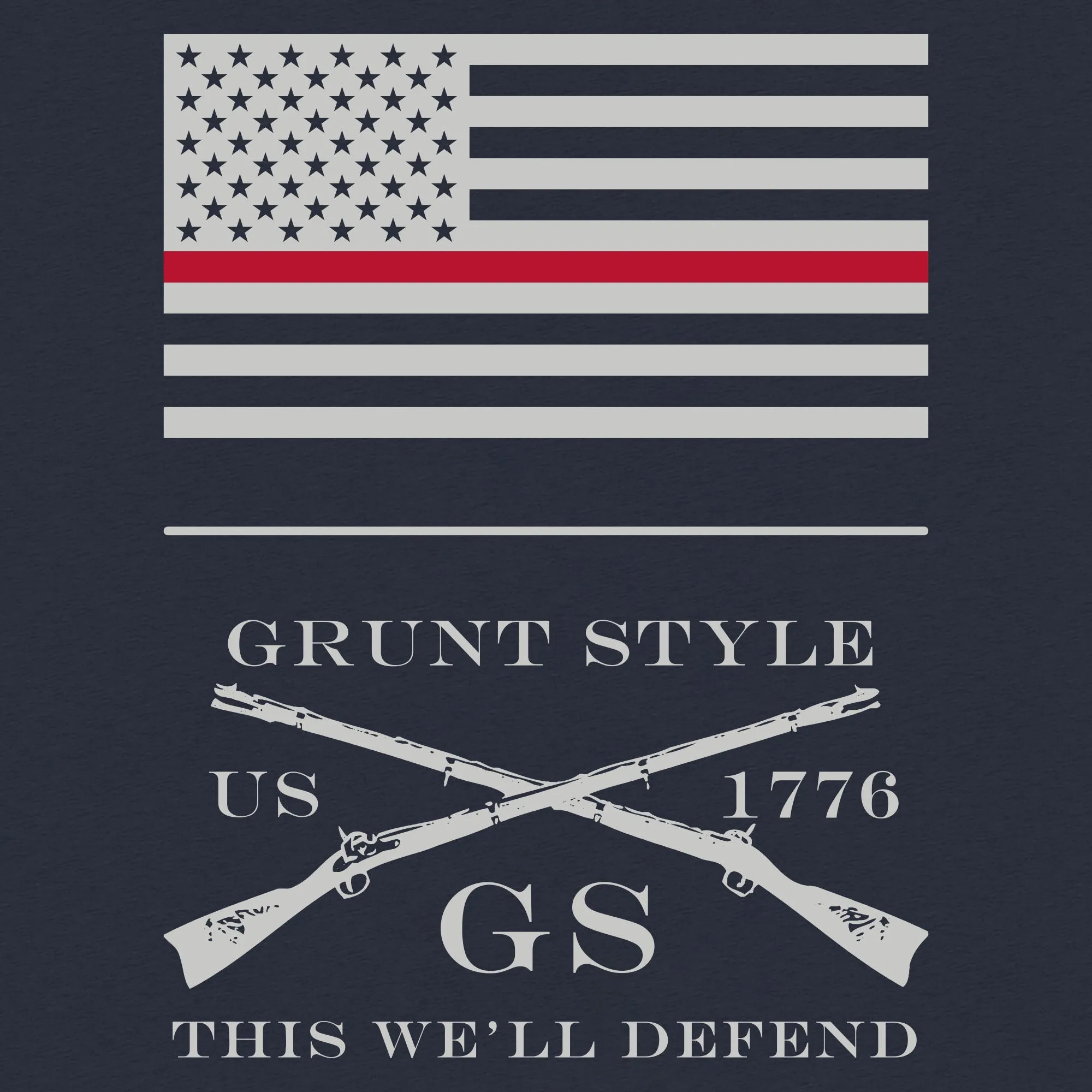 Courage and Honor T-Shirt - Midnight Navy sold by Grunt Style product image thumbnail 3