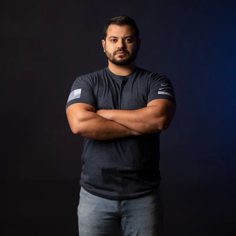 Club Member - Men's Basic T-Shirt - Heather Navy sold by Grunt Style