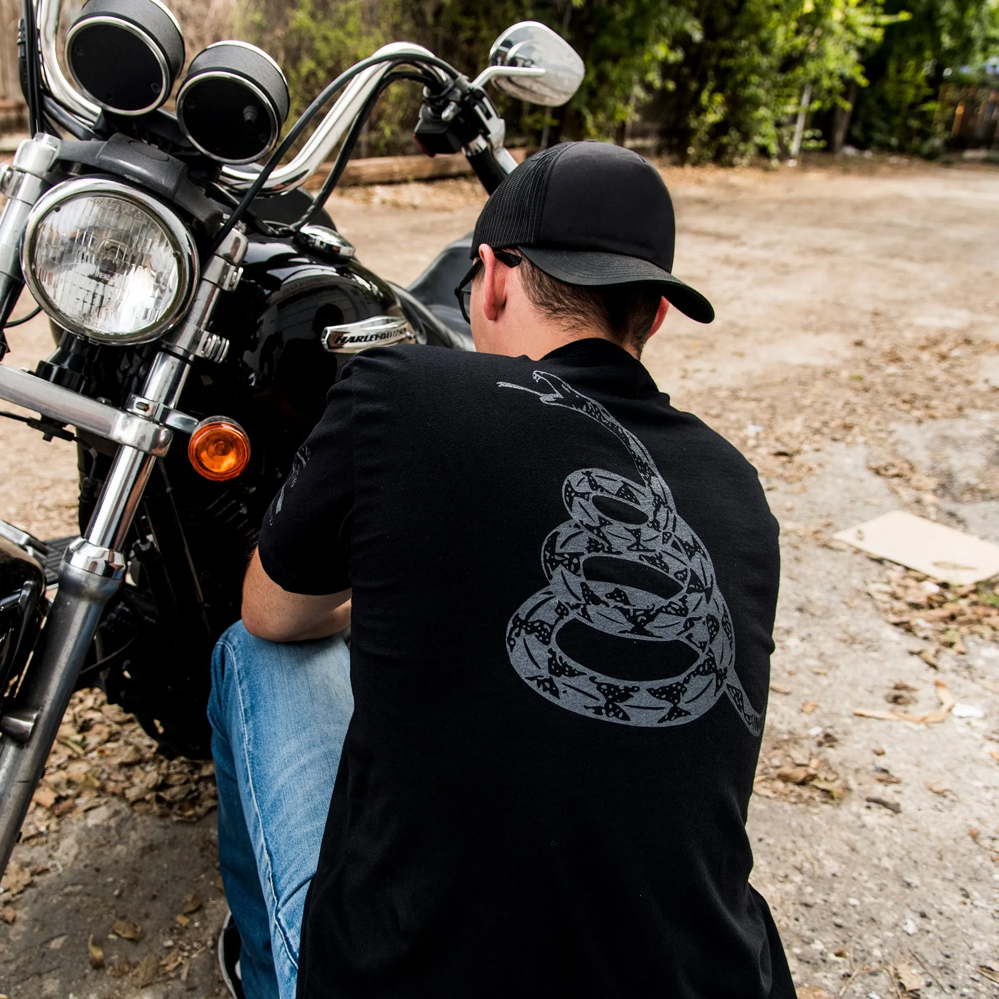 Don't Tread on Me Concealed Gadsden T-Shirt- Black sold by Grunt Style product image thumbnail 3