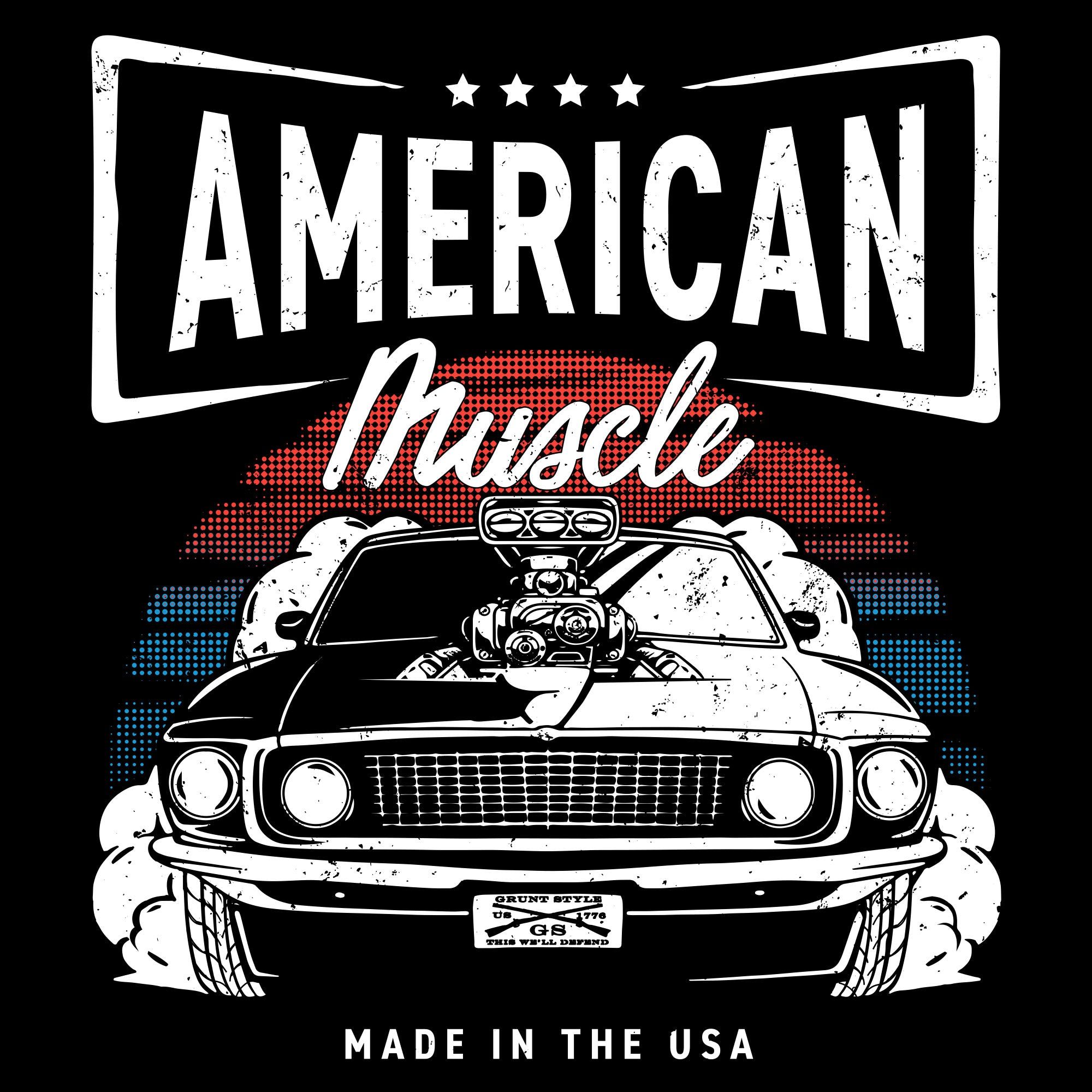 American Muscle T-Shirt - Black sold by Grunt Style product image thumbnail 5