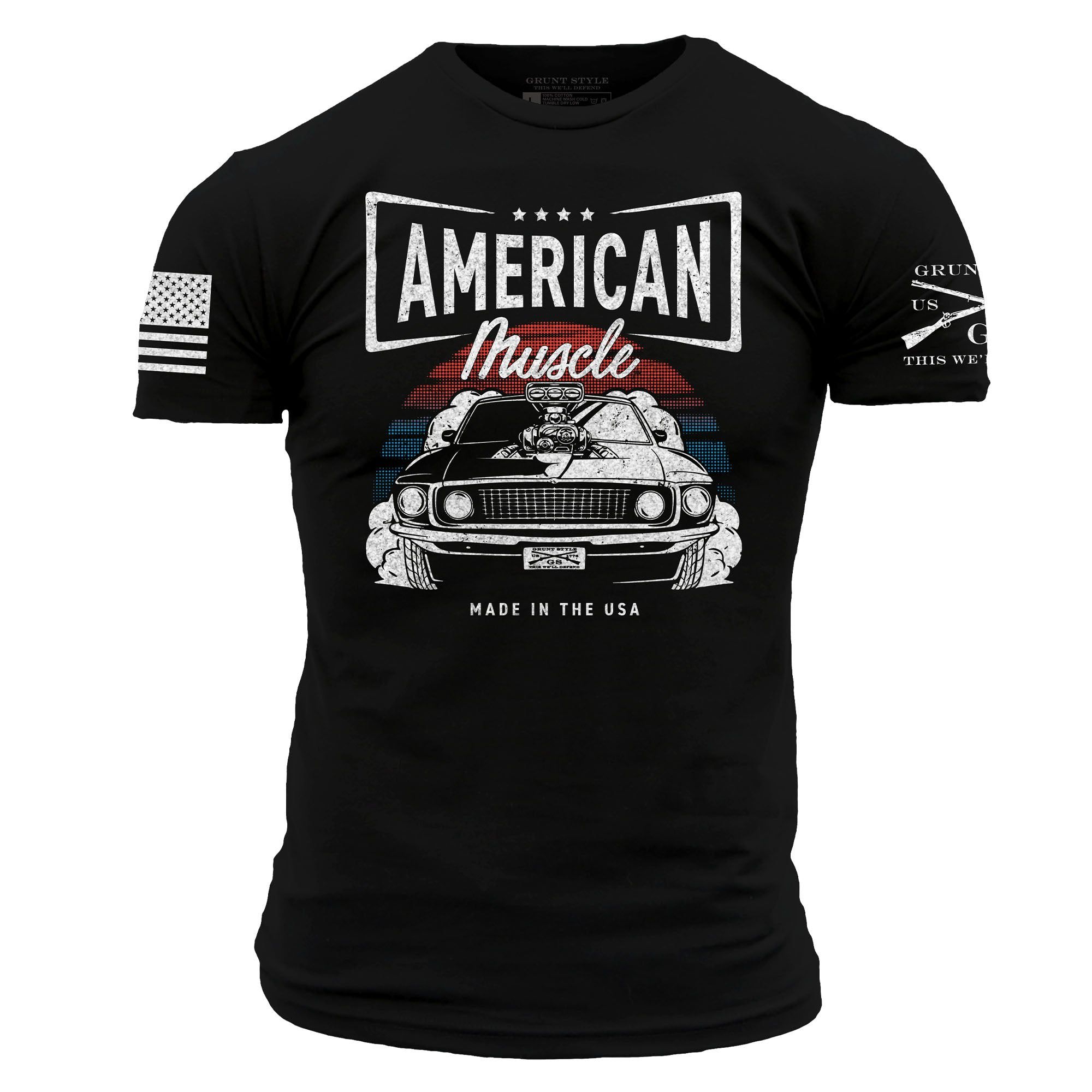 American Muscle T-Shirt - Black sold by Grunt Style