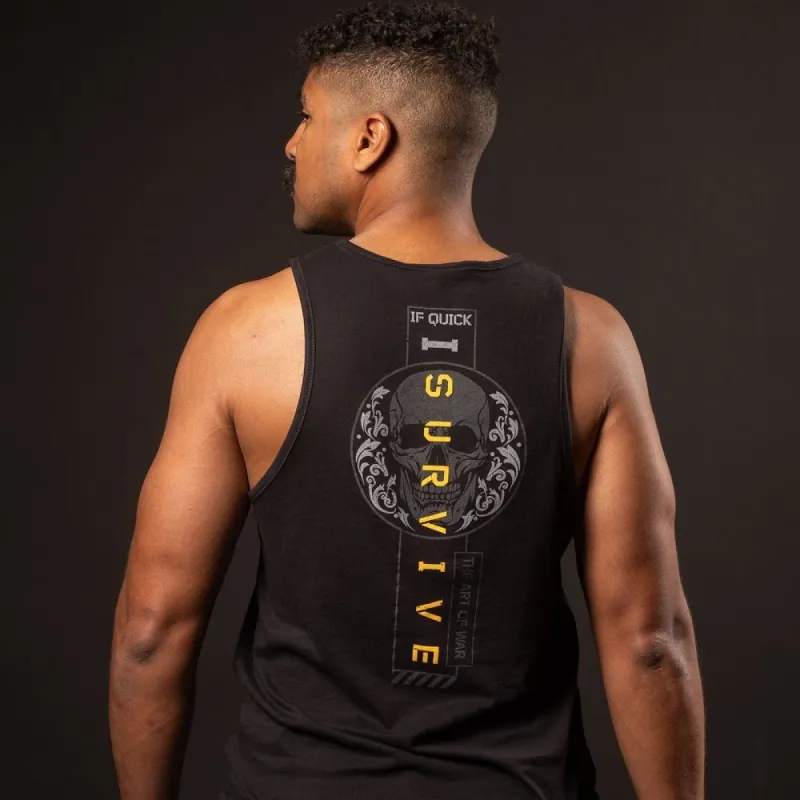 Men's I Survive Tank - Black sold by Grunt Style
