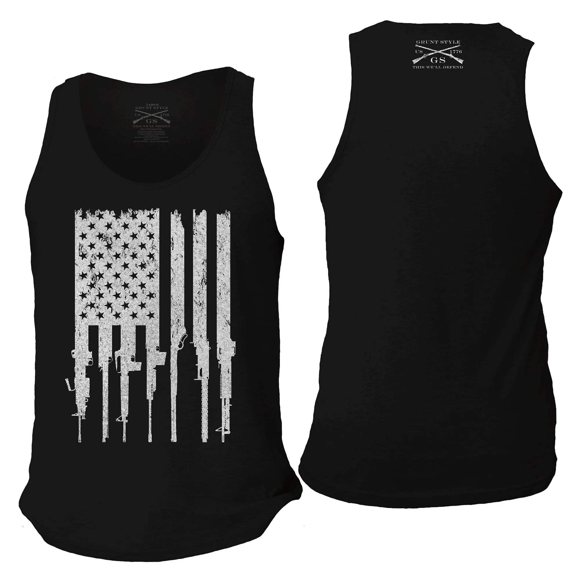 Men's Rifle Flag Tank - Black sold by Grunt Style product image thumbnail 2