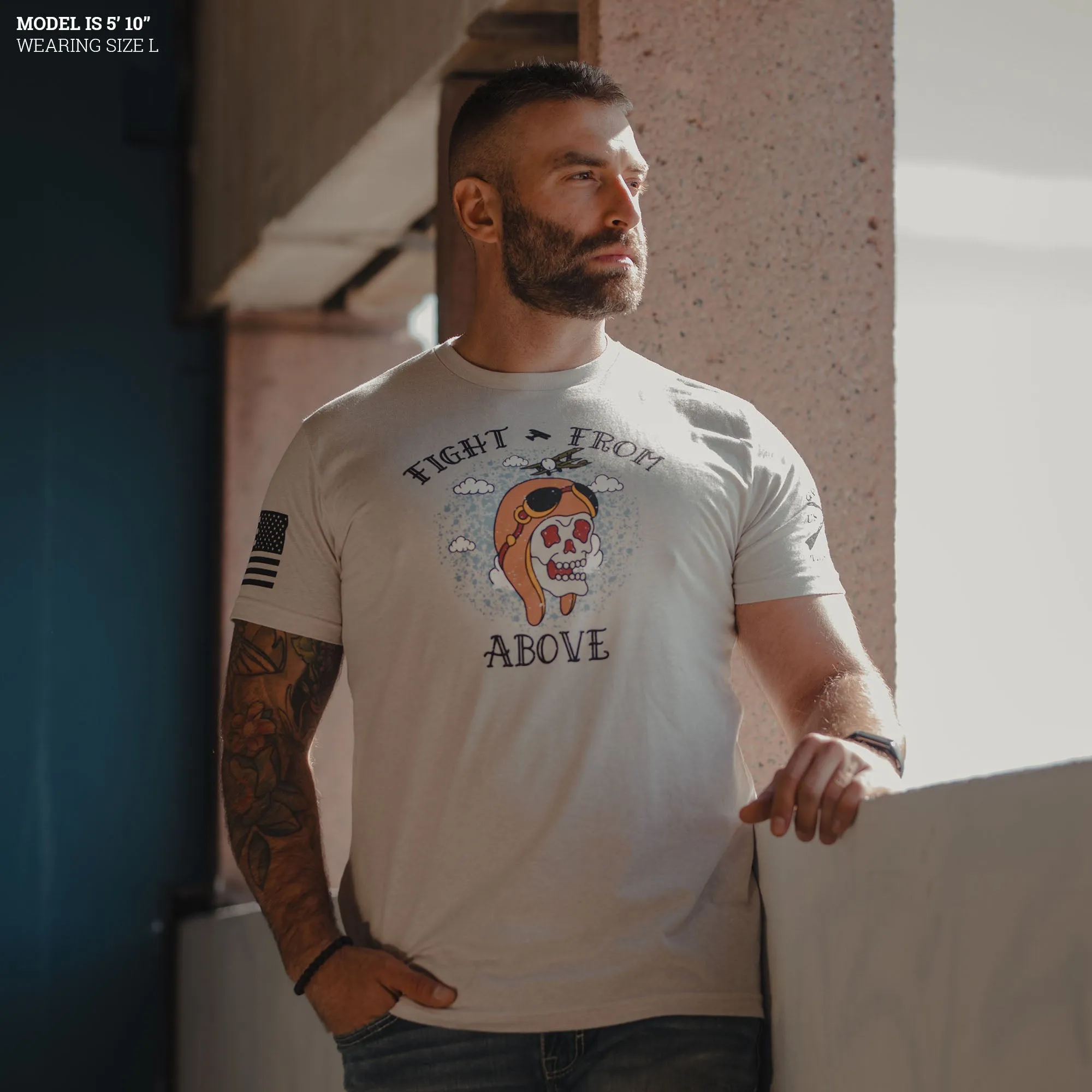 Fight From Above T-Shirt - Sand sold by Grunt Style product image thumbnail 4