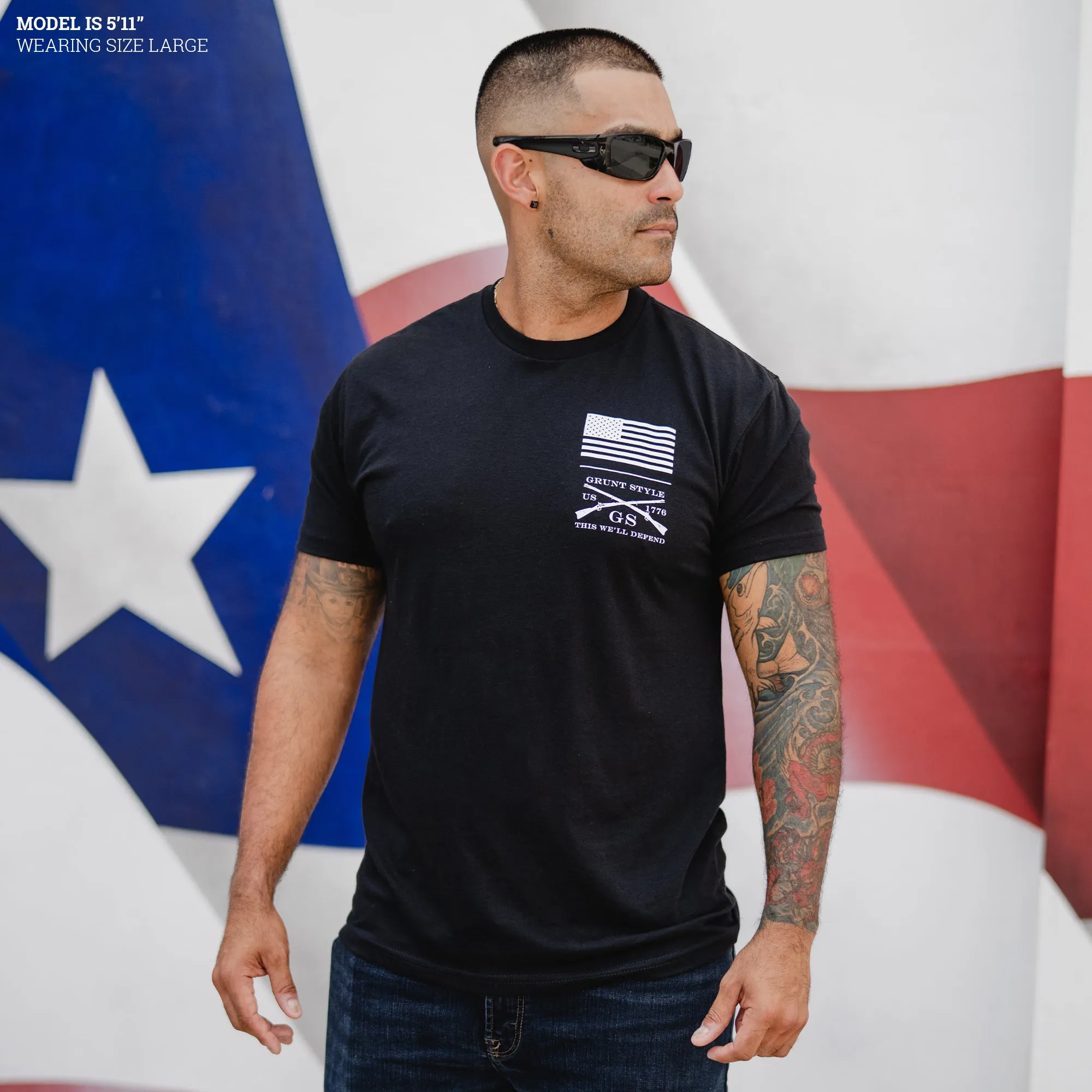 Liberty T-Shirt - Black sold by Grunt Style product image thumbnail 4